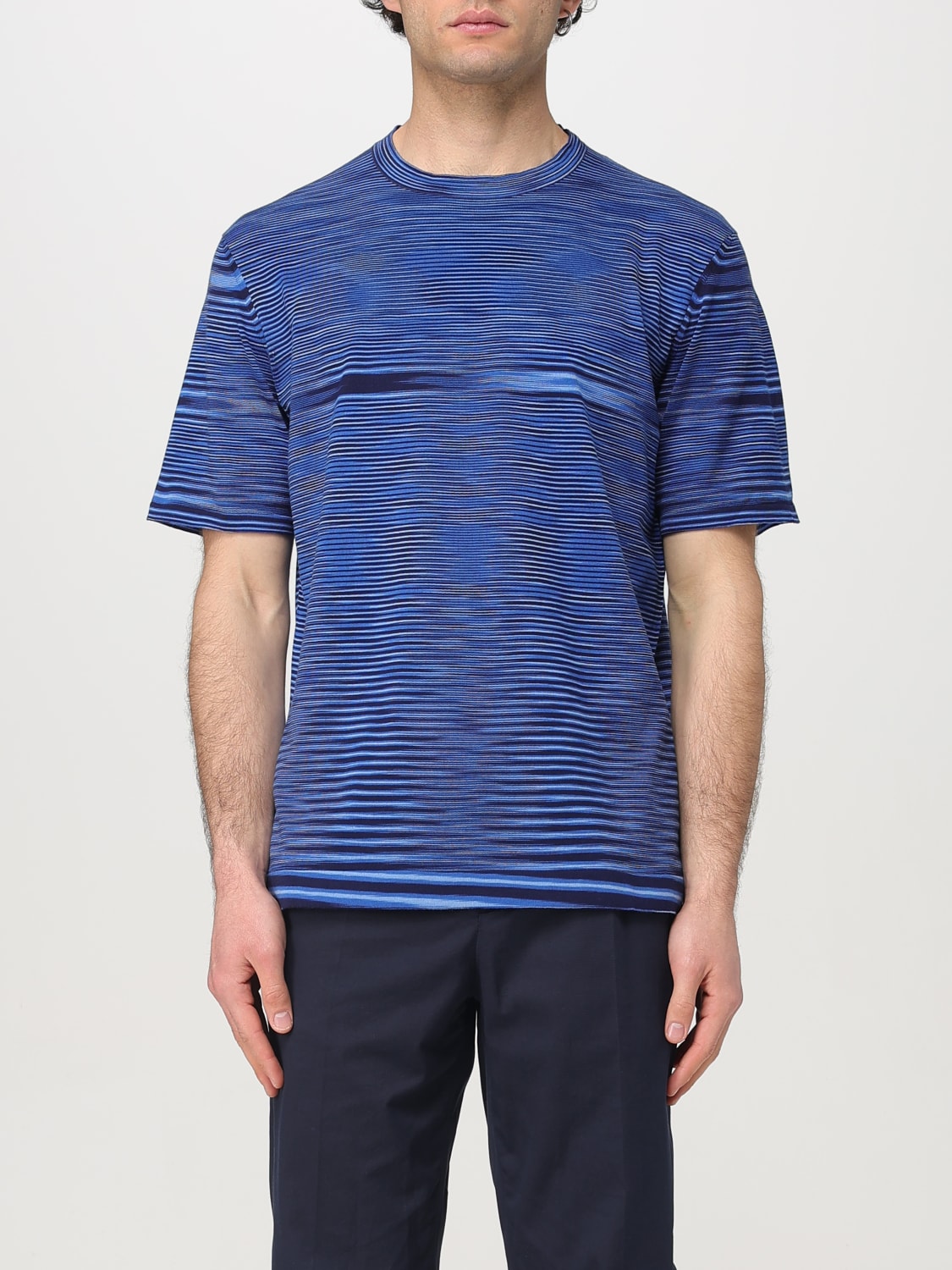 Tシャツ・カットソー MISSONI Men T-shirt Blue UC23SL03BK013B F7050 MISSONI: T-shirt men - Blue | Missoni t-shirt