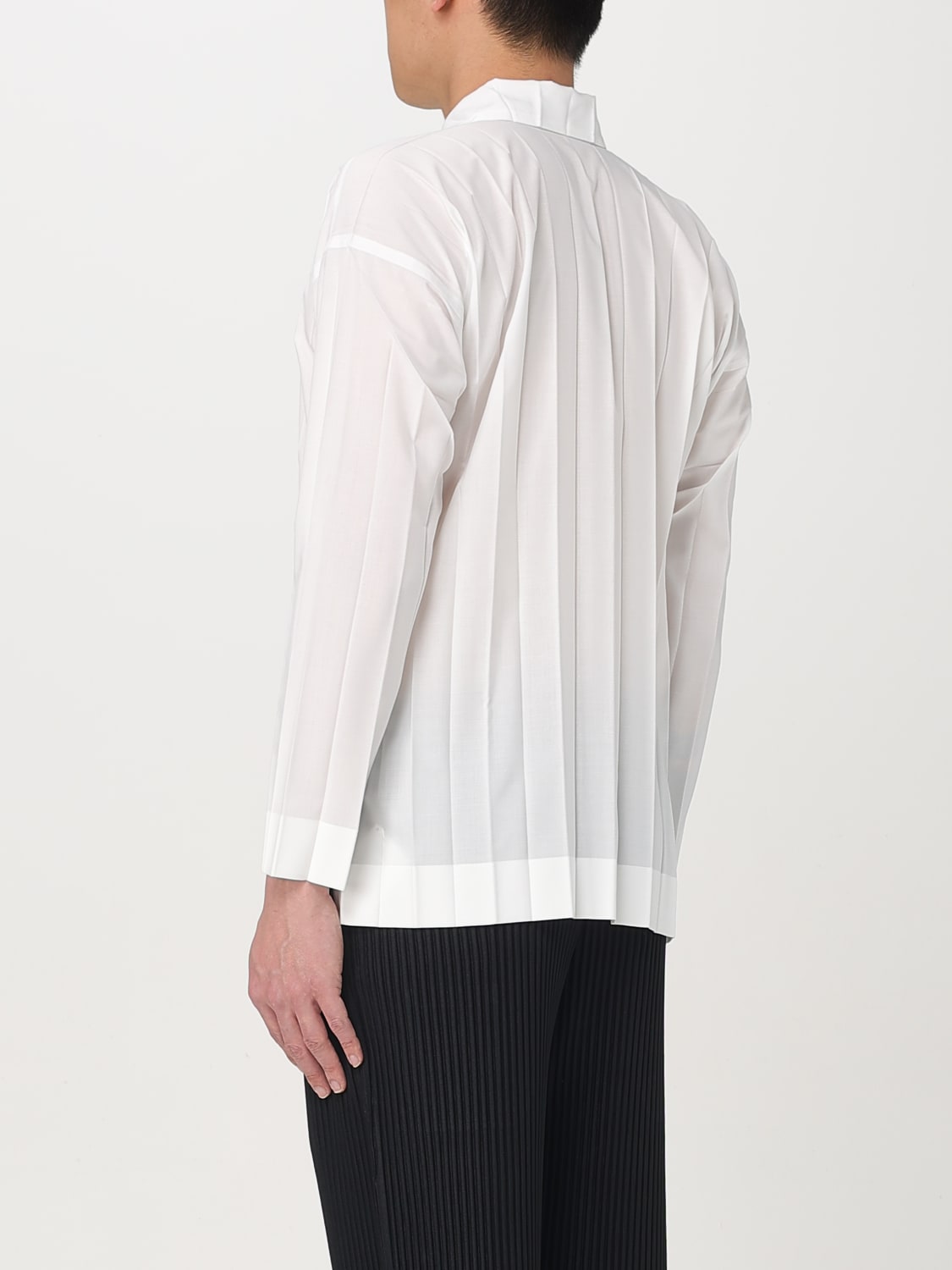 HOMME PLISSE ISSEY MIYAKE◆長袖シャツ/2/ポリエステル/WHT/HP01FJ010 HOMME PLISSE' ISSEY MIYAKE: Shirt men - White | Homme Plisse