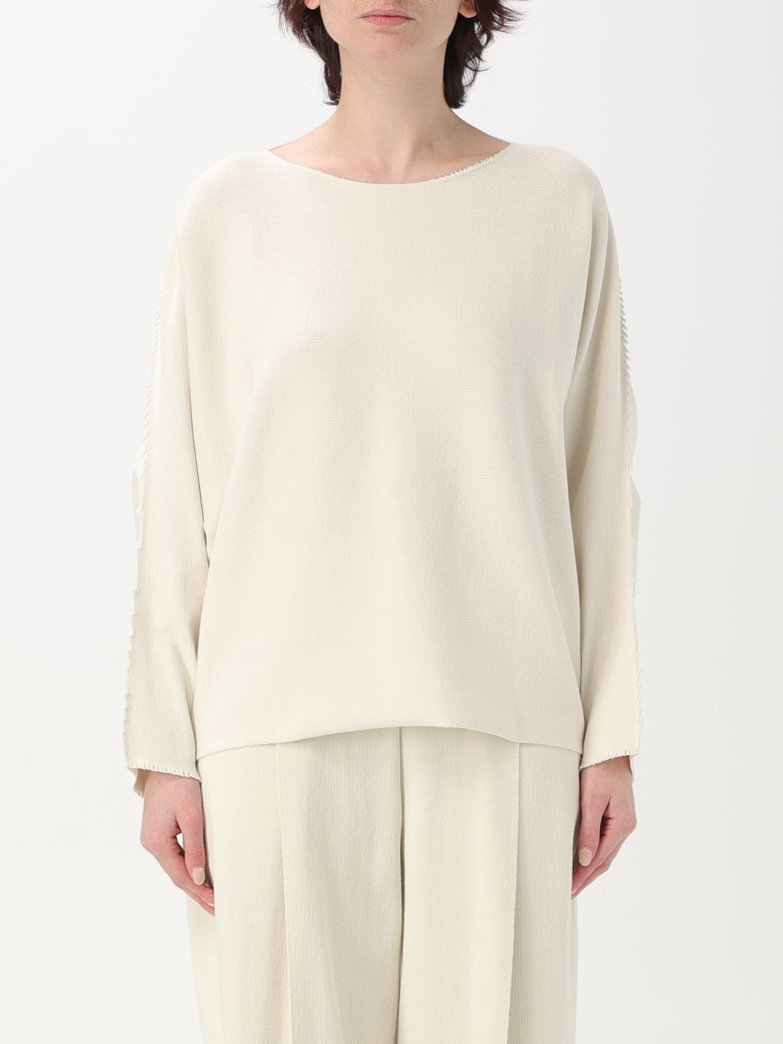 ISSEY MIYAKE PULLOVER: Top damen Issey Miyake, Weiß - Img 1