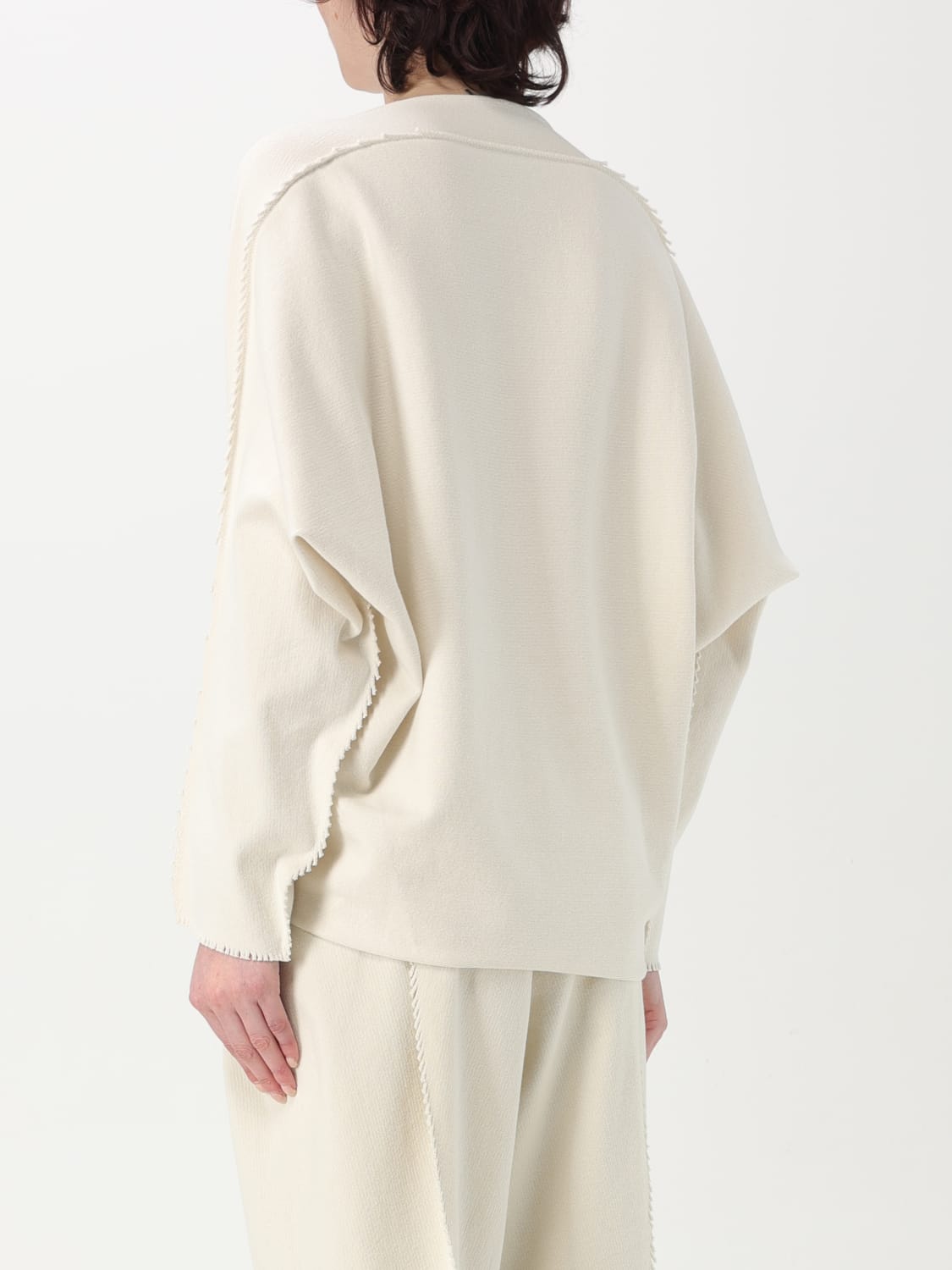 ISSEY MIYAKE PULLOVER: Top damen Issey Miyake, Weiß - Img 3