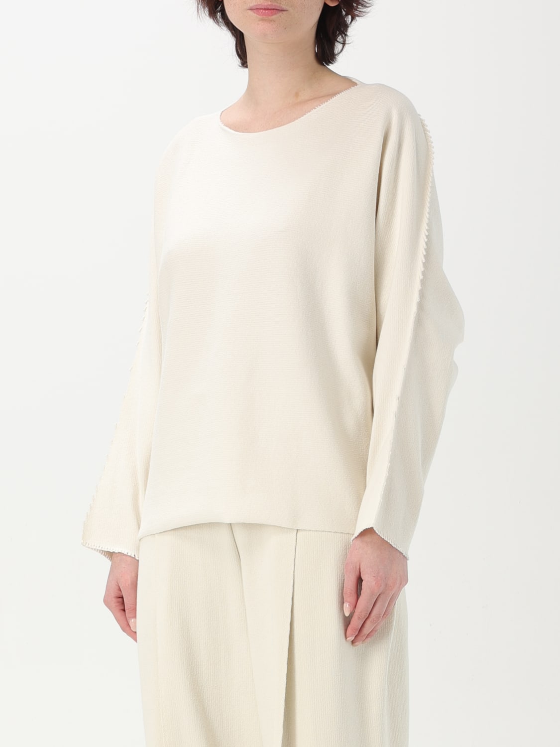 ISSEY MIYAKE PULLOVER: Top damen Issey Miyake, Weiß - Img 4