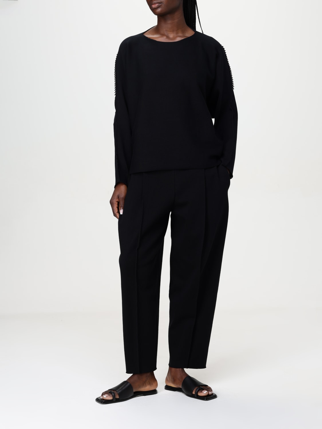 ISSEY MIYAKE PULLOVER: Top damen Issey Miyake, Schwarz - Img 2