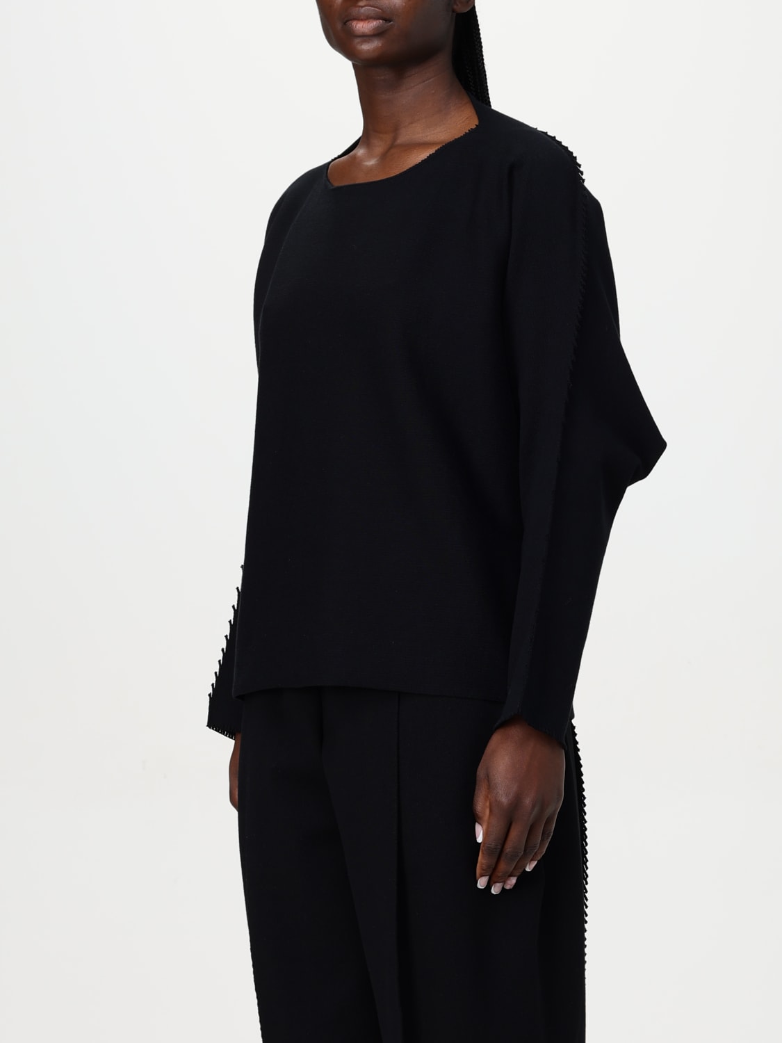 ISSEY MIYAKE PULLOVER: Top damen Issey Miyake, Schwarz - Img 4