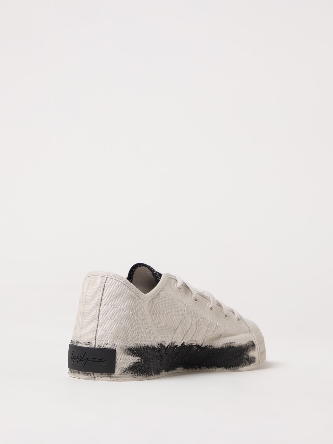 Y-3 SNEAKERS: Sneakers Nizza Lo Y-3 in canvas con pennellata a contrasto , Avorio - Img 3
