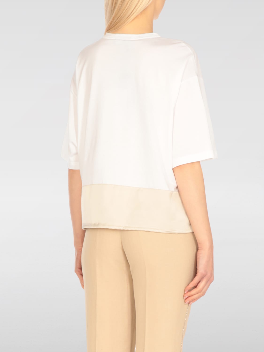 FABIANA FILIPPI 半袖Tシャツ 42 ホワイト FABIANA FILIPPI 半袖Tシャツ 42 ホワイト Jersey T-shirt