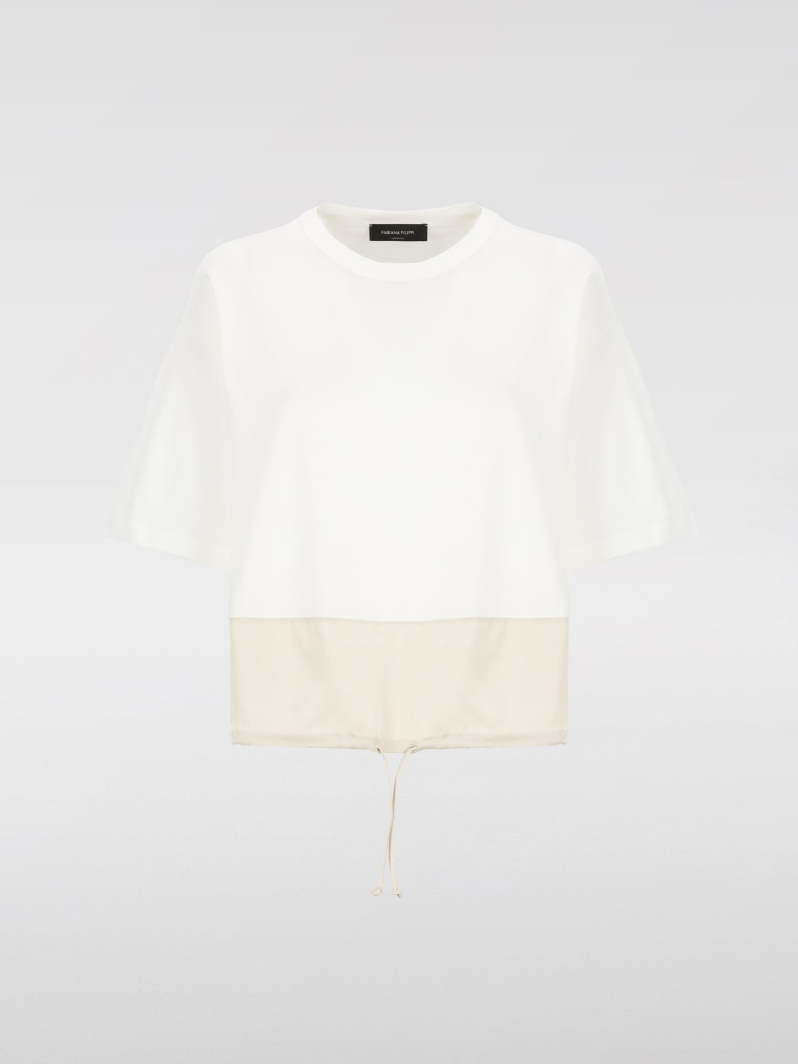 FABIANA FILIPPI 半袖Tシャツ 42 ホワイト FABIANA FILIPPI 半袖Tシャツ 42 ホワイト Jersey T-shirt