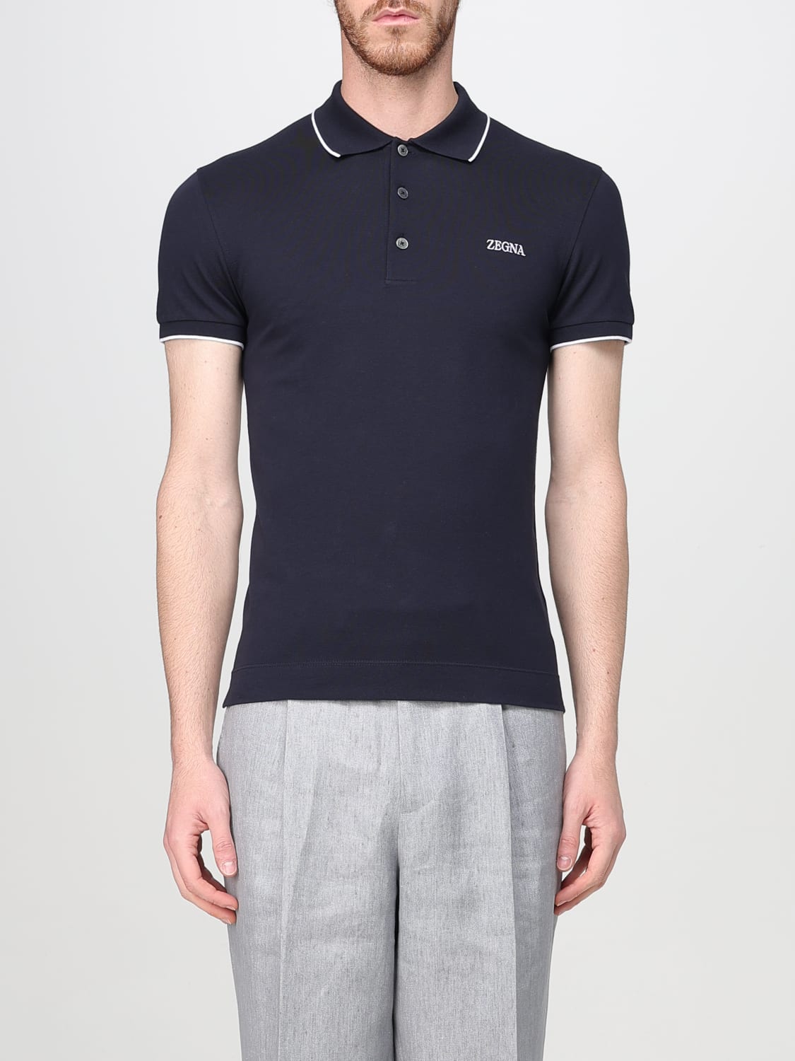 ZEGNA POLO: Polo herren Zegna, Blau - Img 1
