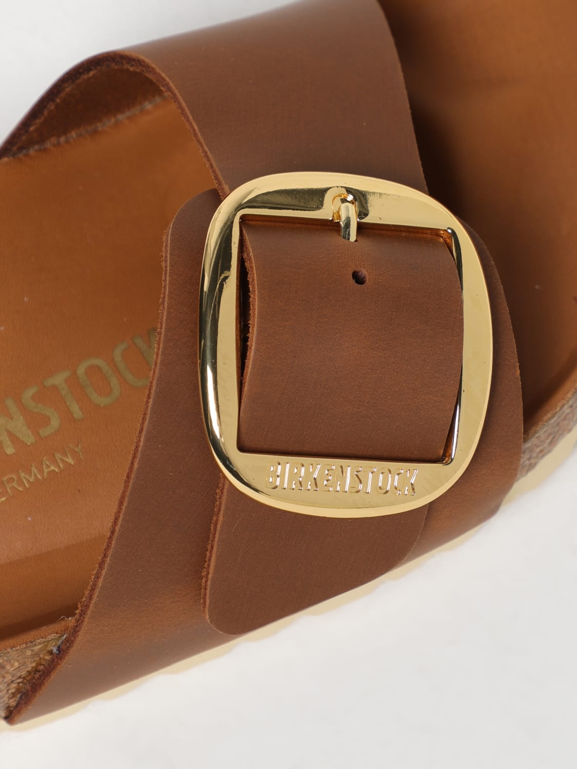 BIRKENSTOCK SANDALI CON TACCO: Sandalo Madrid Big Buckle Birkenstock in pelle , Marrone - Img 4