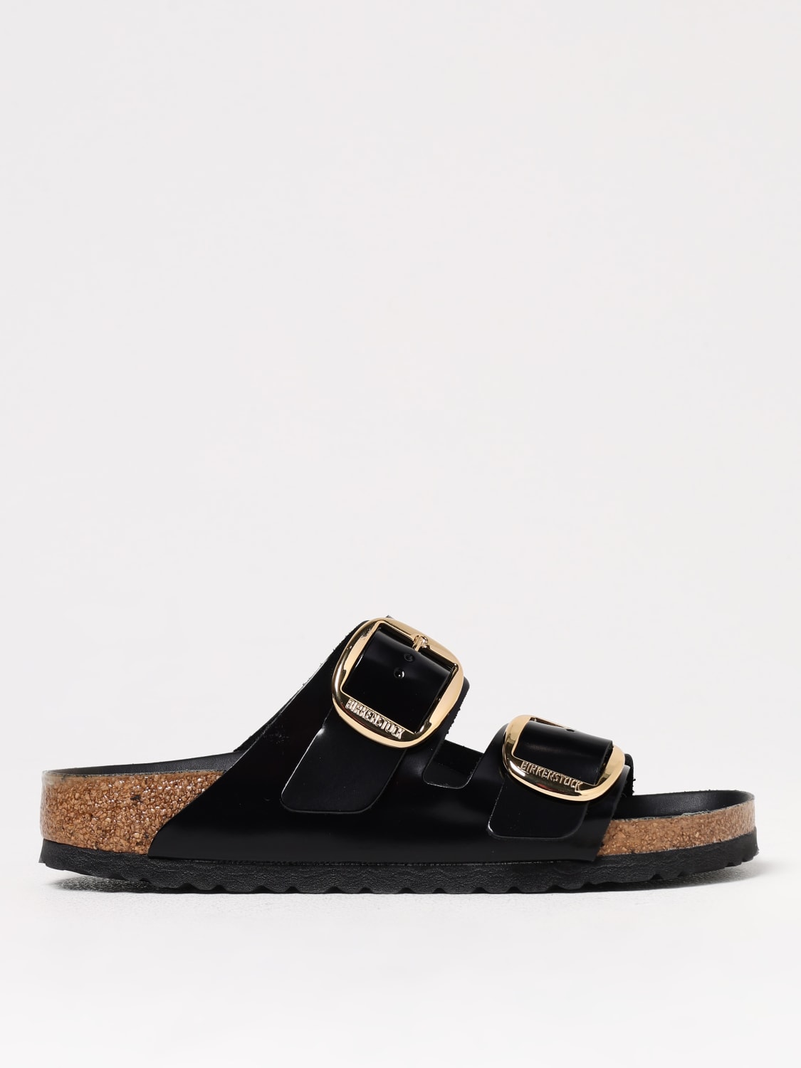BIRKENSTOCK HEELED SANDAL: Flat shoes woman Birkenstock, Black - Img 1