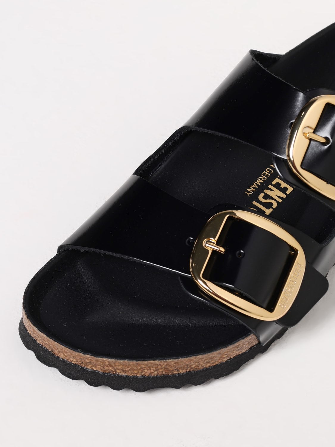 BIRKENSTOCK HEELED SANDAL: Flat shoes woman Birkenstock, Black - Img 4