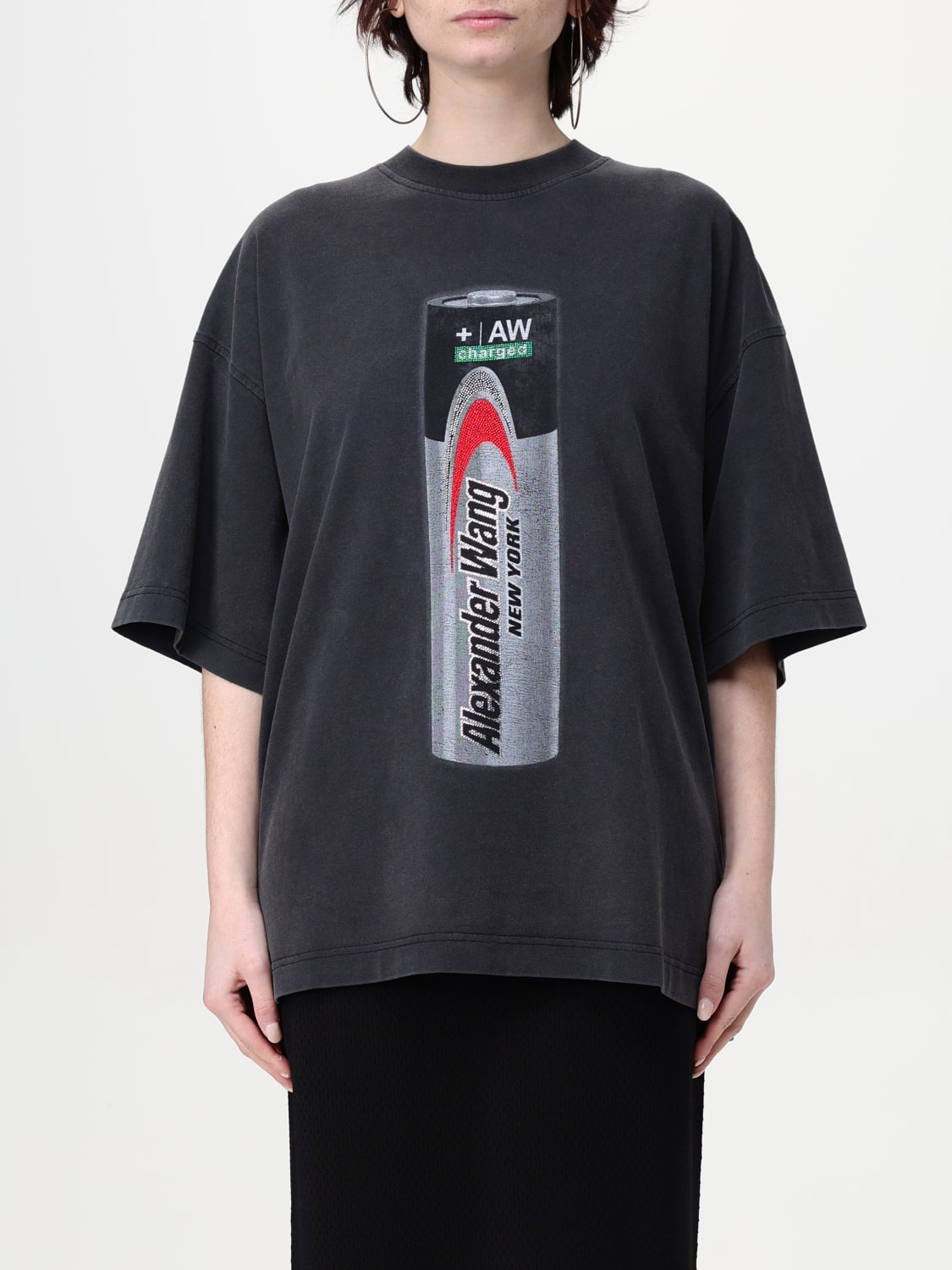 ALEXANDER WANG パフュームロゴ ロンT Ｔシャツ ブラック alexanderwang アレキサンダーワング Heartbreaker コットン