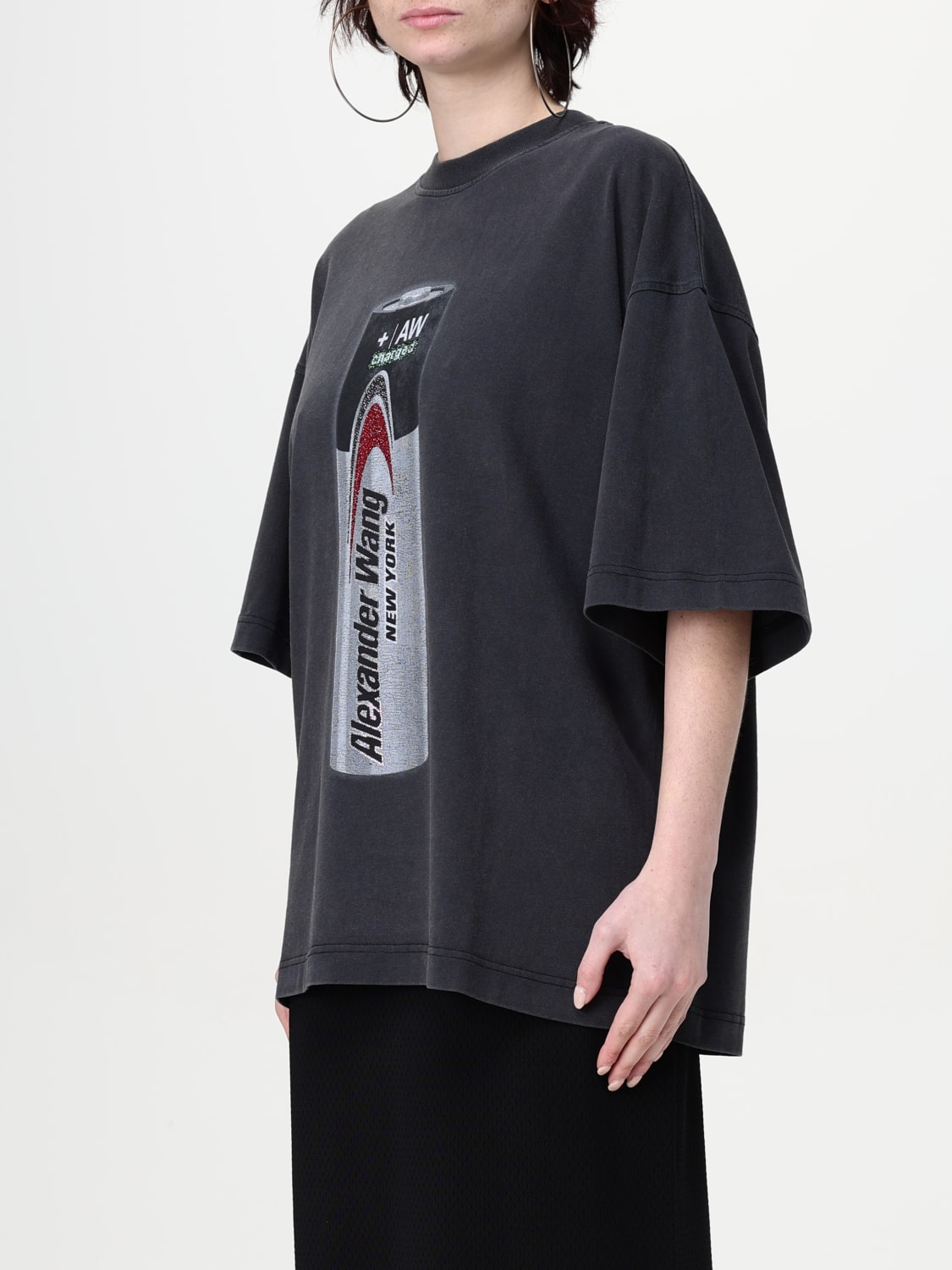 ALEXANDER WANG：Tシャツ レディース - ブラック | GIGLIO.COM