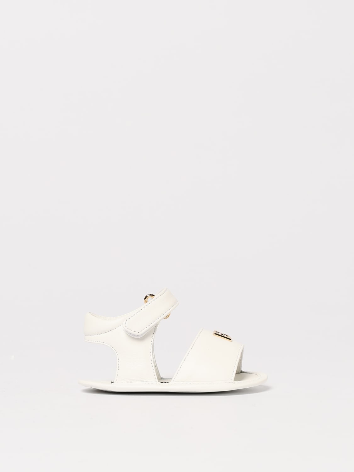 DOLCE & GABBANA SCARPE: Sandalo DG Dolce & Gabbana in pelle , Bianco - Img 1