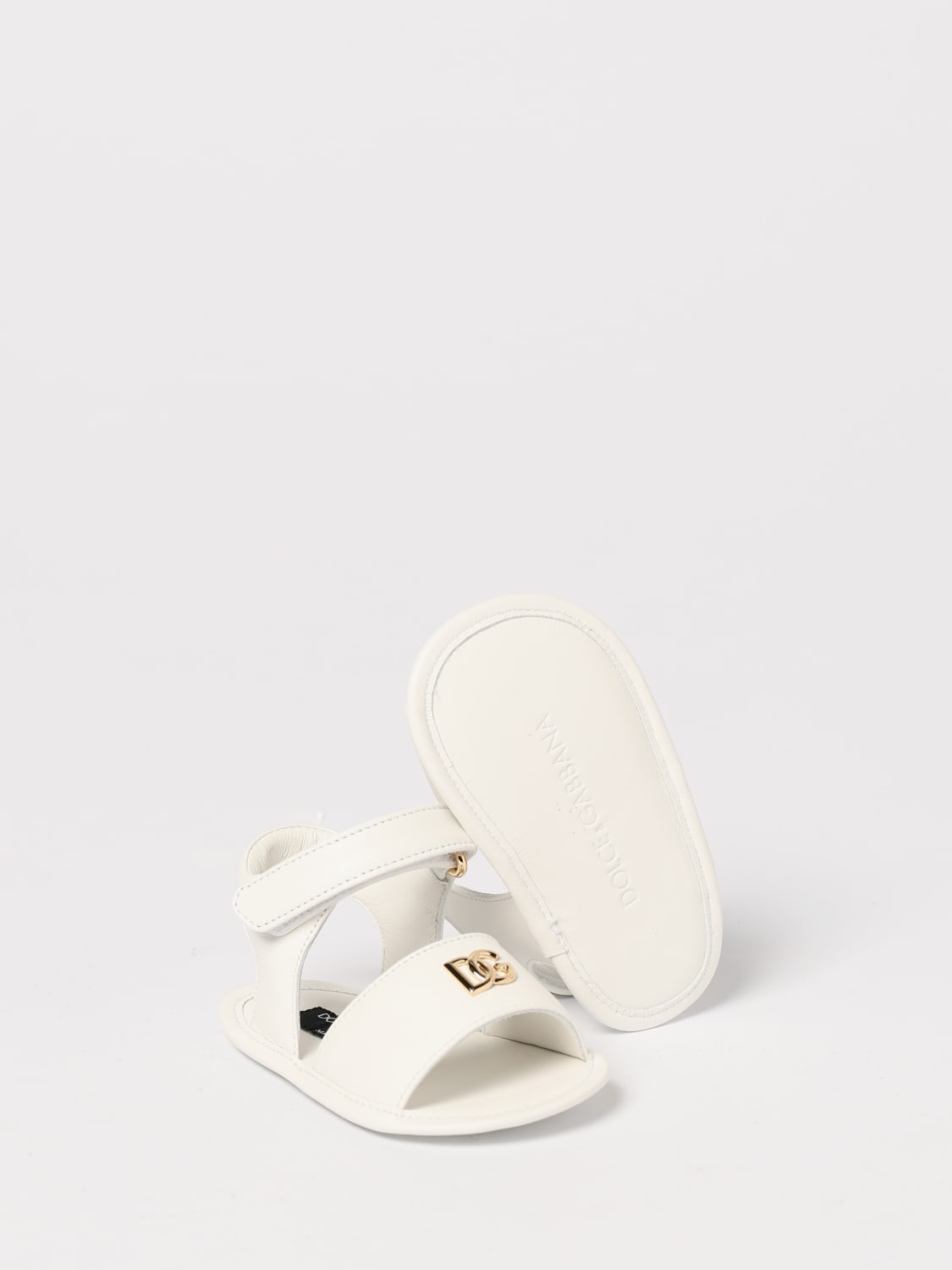 DOLCE & GABBANA SCARPE: Sandalo DG Dolce & Gabbana in pelle , Bianco - Img 2