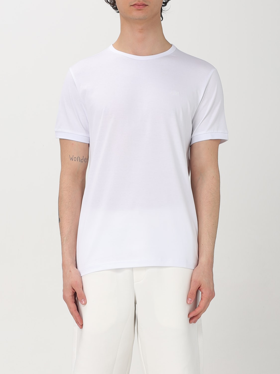 Tシャツ・カットソー SUN68 Men T-shirt White T35129 01 SUN68: T-shirt men - White | SUN68 t-shirt T35129 online at