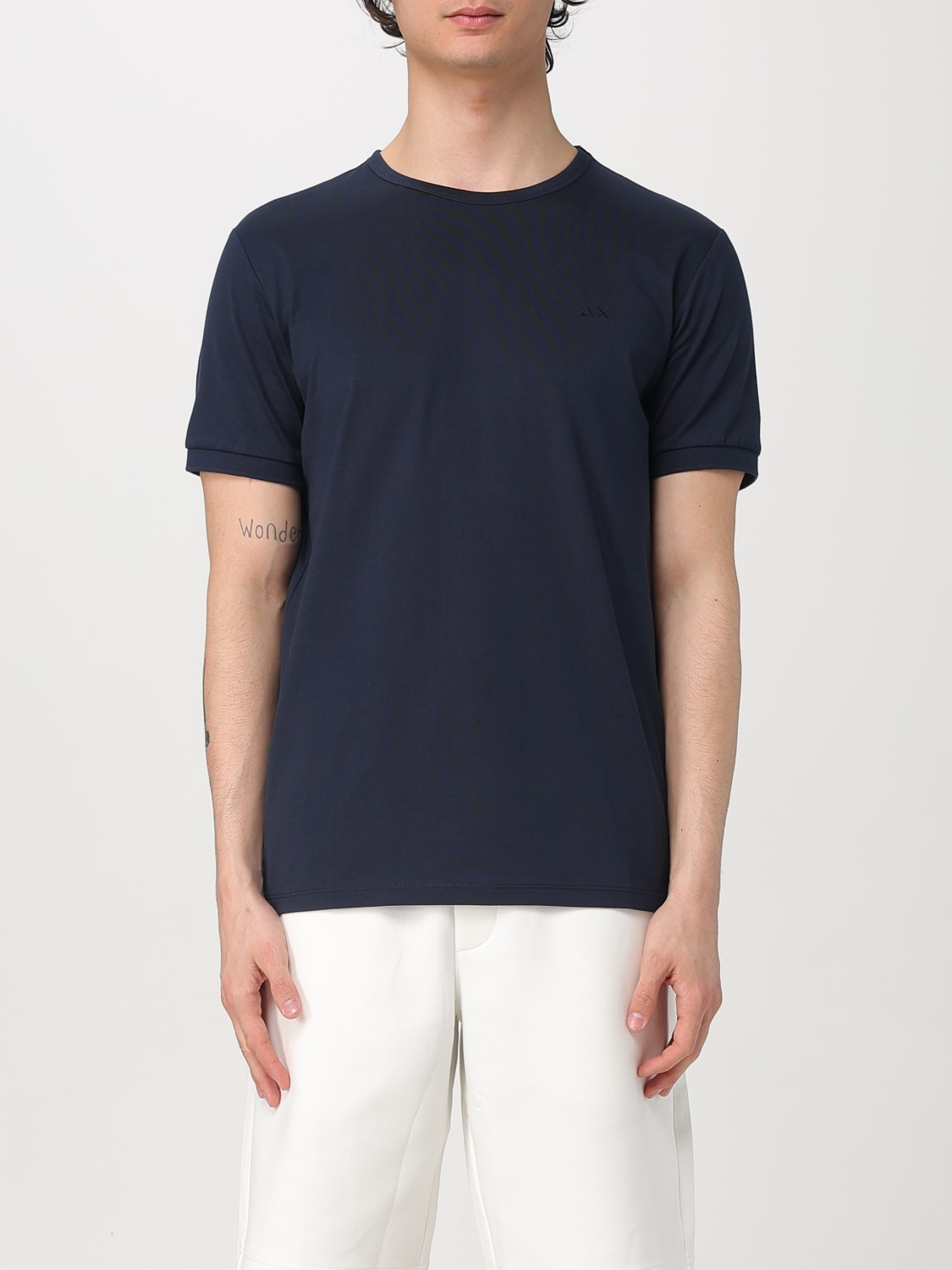 Tシャツ・カットソー SUN68 Men T-shirt Navy T35129 07 SUN68: T-shirt men - Navy | SUN68 t-shirt T35129 online at