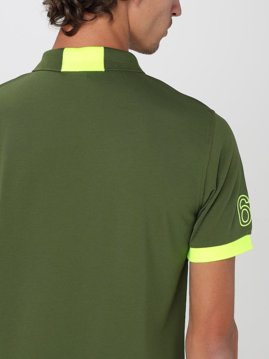 SUN68 POLO: Polo in cotone con logo SUN68, Verde - Img 3