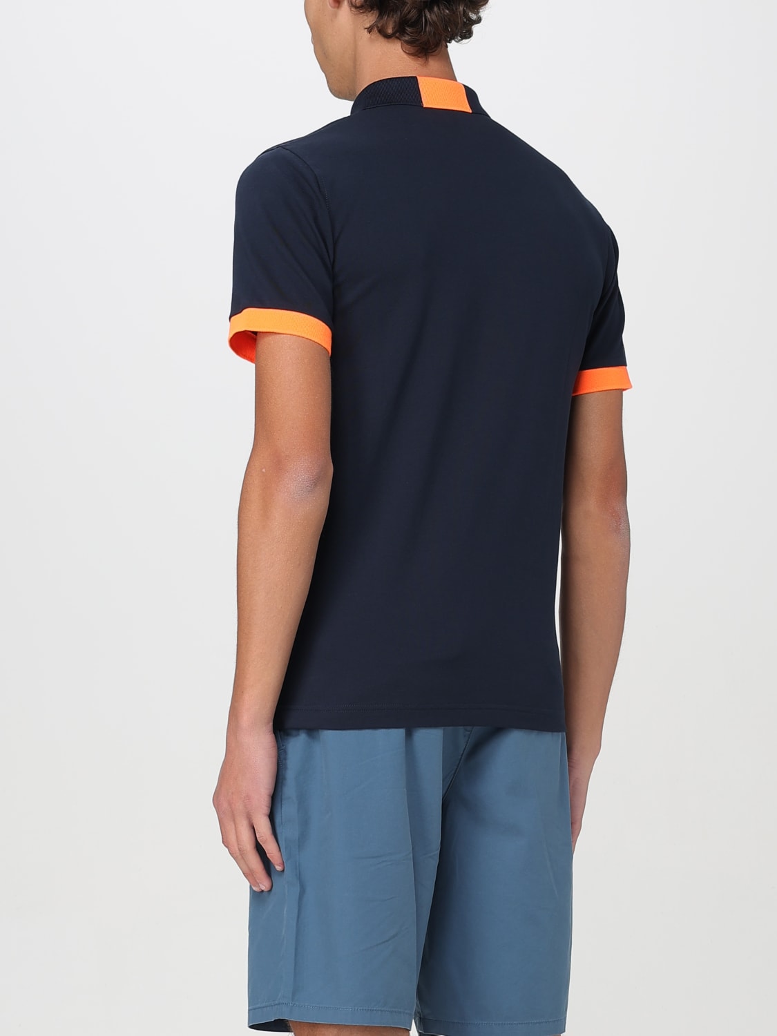 SUN68 POLO: Polo in cotone con logo SUN68, Blue Navy - Img 2