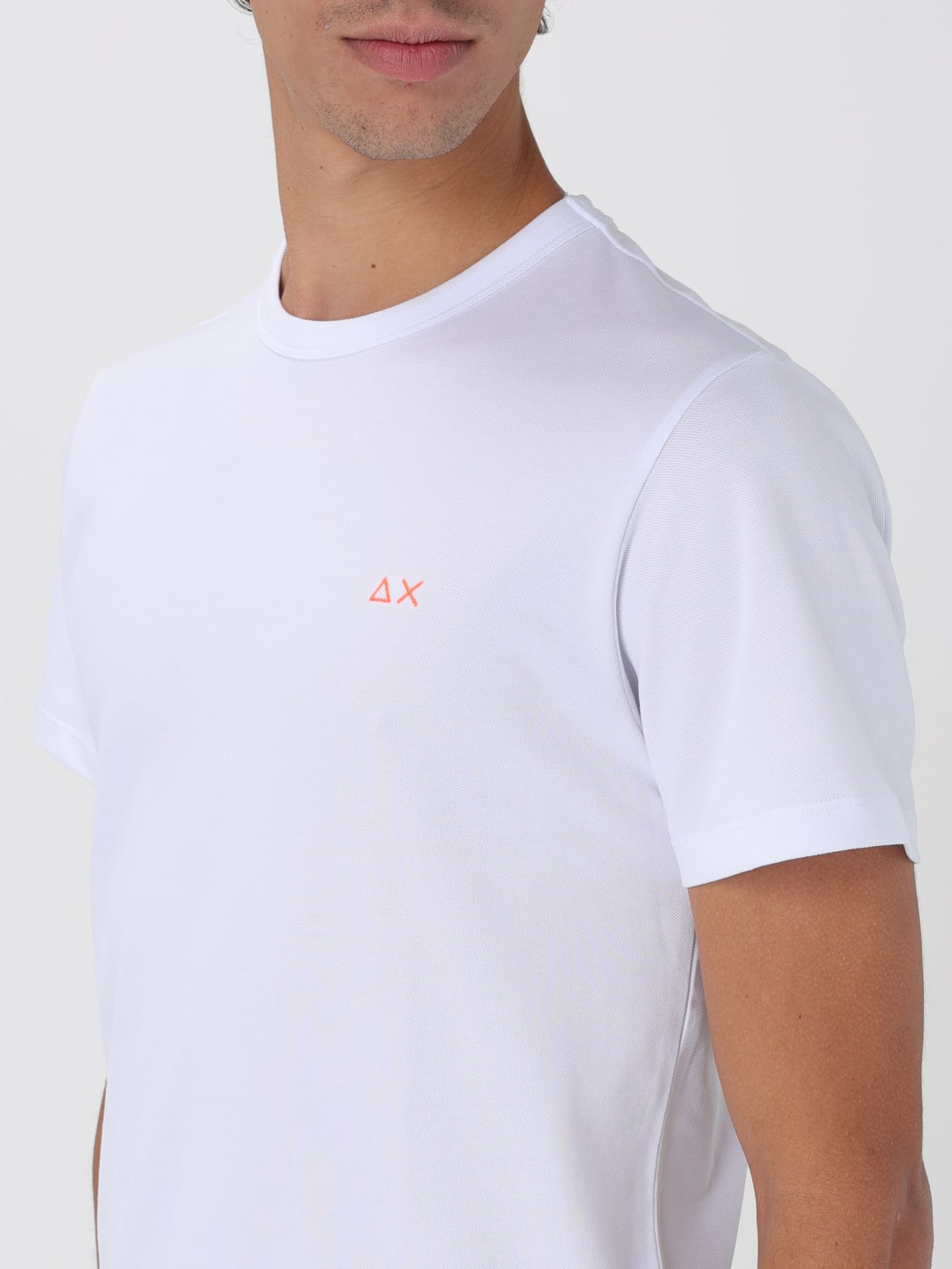 SUN68 T-SHIRT: T-shirt basic con mini logo SUN68, Bianco - Img 3