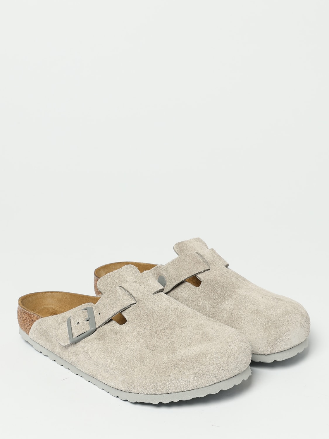 BIRKENSTOCK SHOES: Birkenstock Boston suede clogs, Grey - Img 2