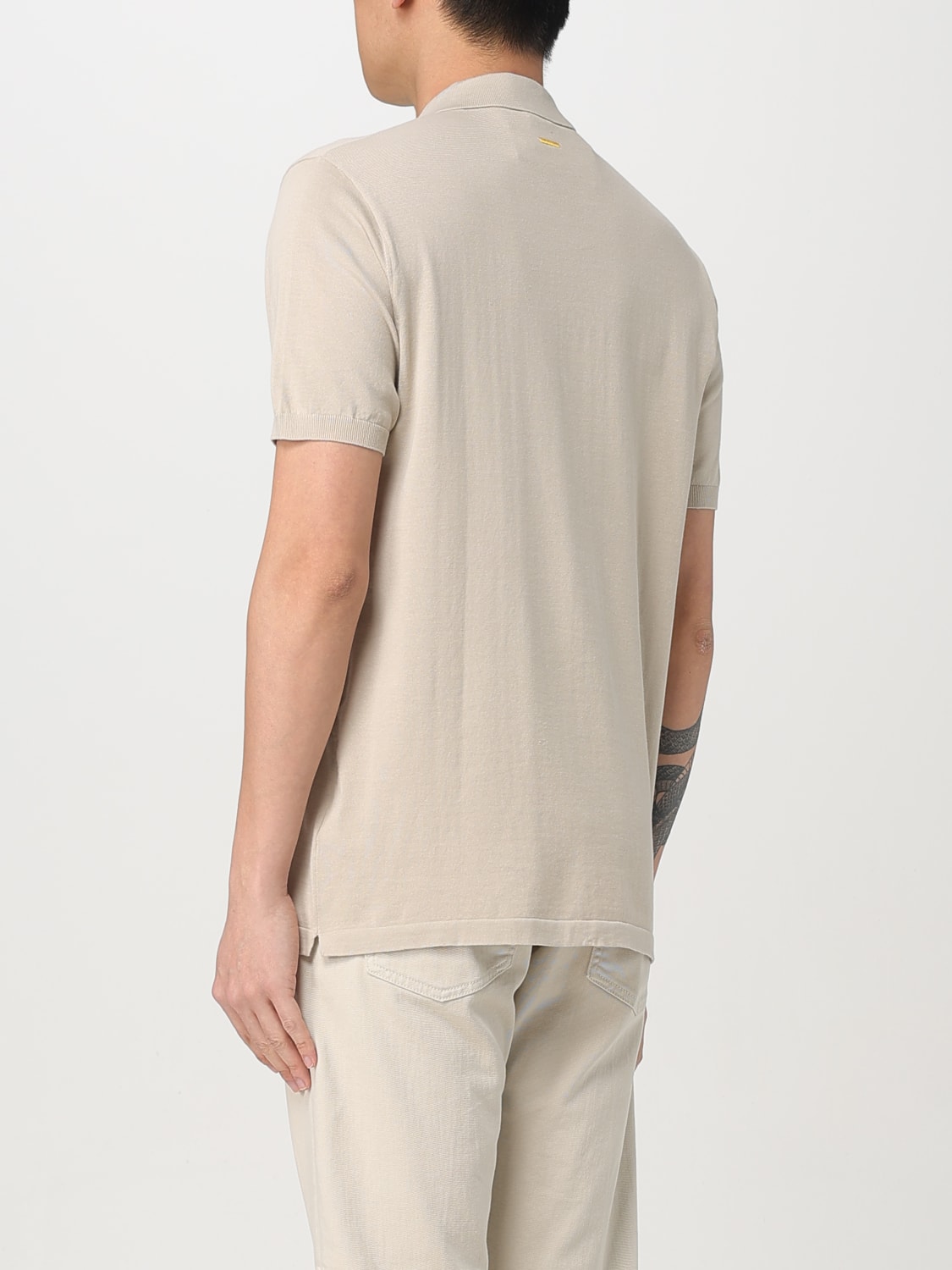 ASPESI POLO衫: Polo衫 男士 Aspesi, 沙色 - Img 2