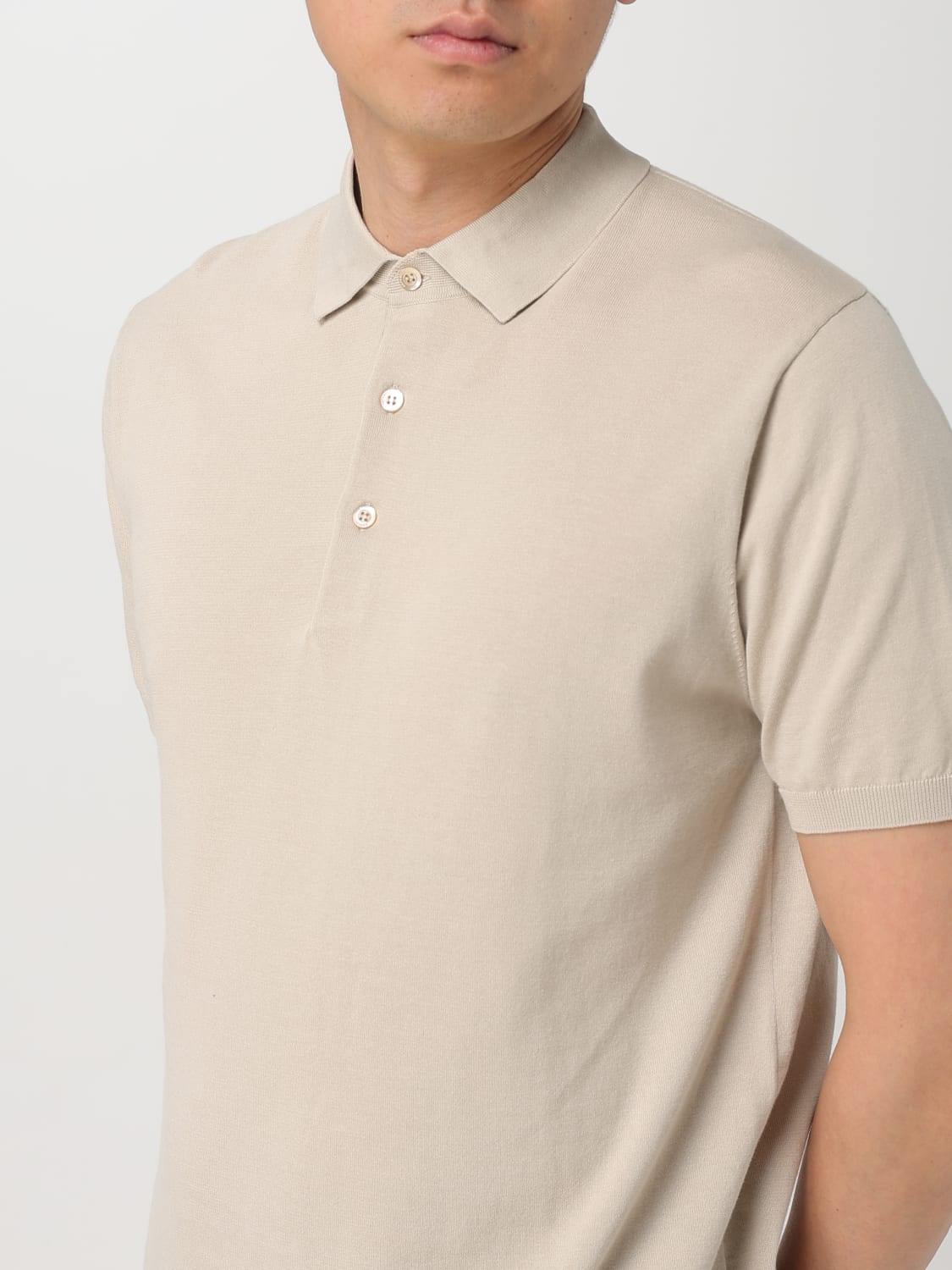 ASPESI POLO衫: Polo衫 男士 Aspesi, 沙色 - Img 3