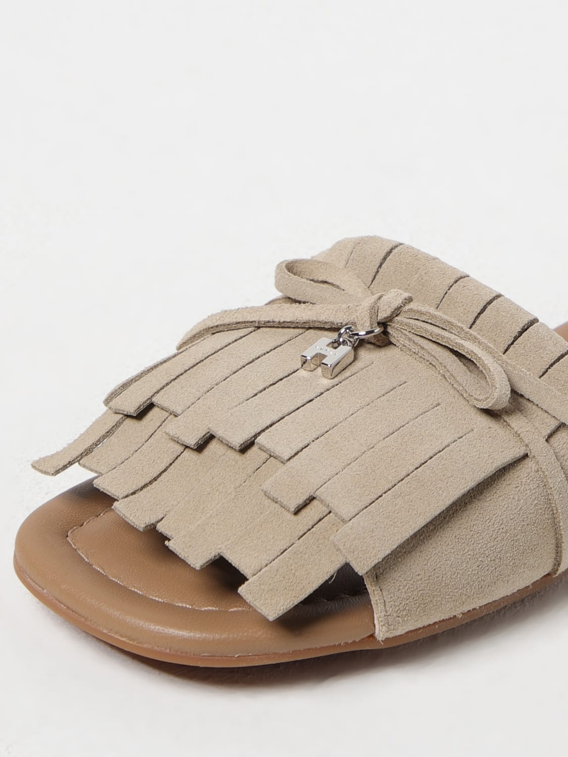 HOGAN: Flat sandals woman - Beige | Hogan flat sandals