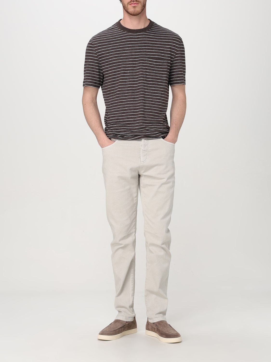 Tシャツ・カットソー BRUNELLO CUCINELLI Men T-shirt Dark MW8601376 C002 BRUNELLO CUCINELLI: T-shirt men - Dark | Brunello Cucinelli