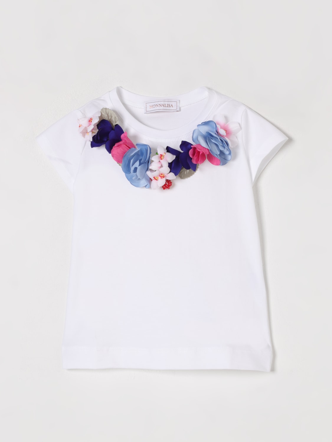 MONNALISA T-SHIRT: T-shirt kids Monnalisa, White - Img 1