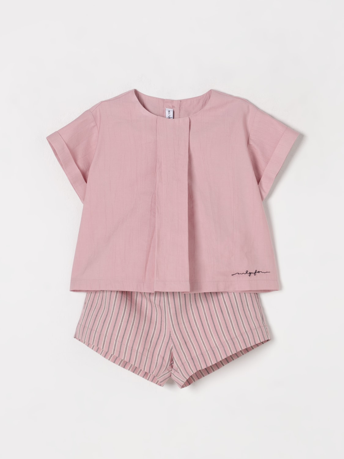 IL GUFO COMPLETO: Coordinato in viscosa Il Gufo, Cipria - Img 1