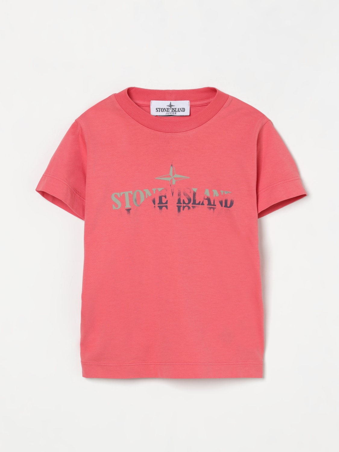 STONE ISLAND JUNIOR T-SHIRT: T-shirt kids Stone Island Junior, Geranium - Img 1