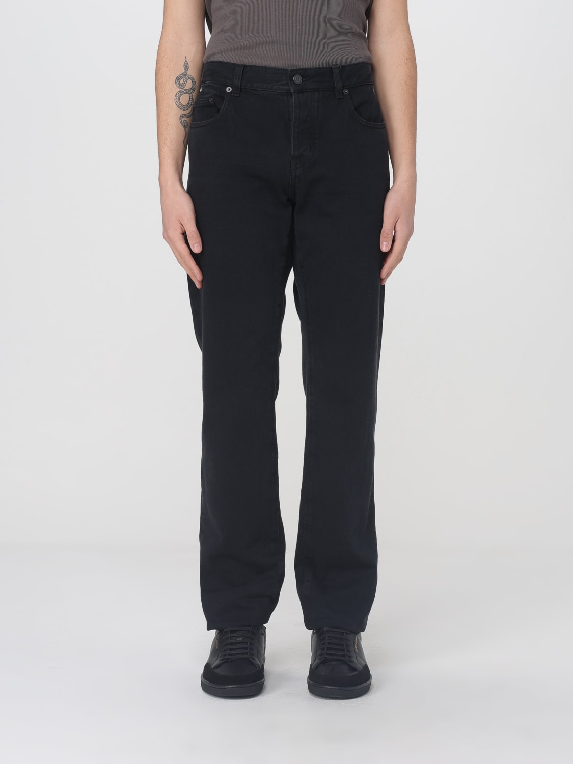 SAINT LAURENT JEANS: Jeans men Saint Laurent, Black - Img 1