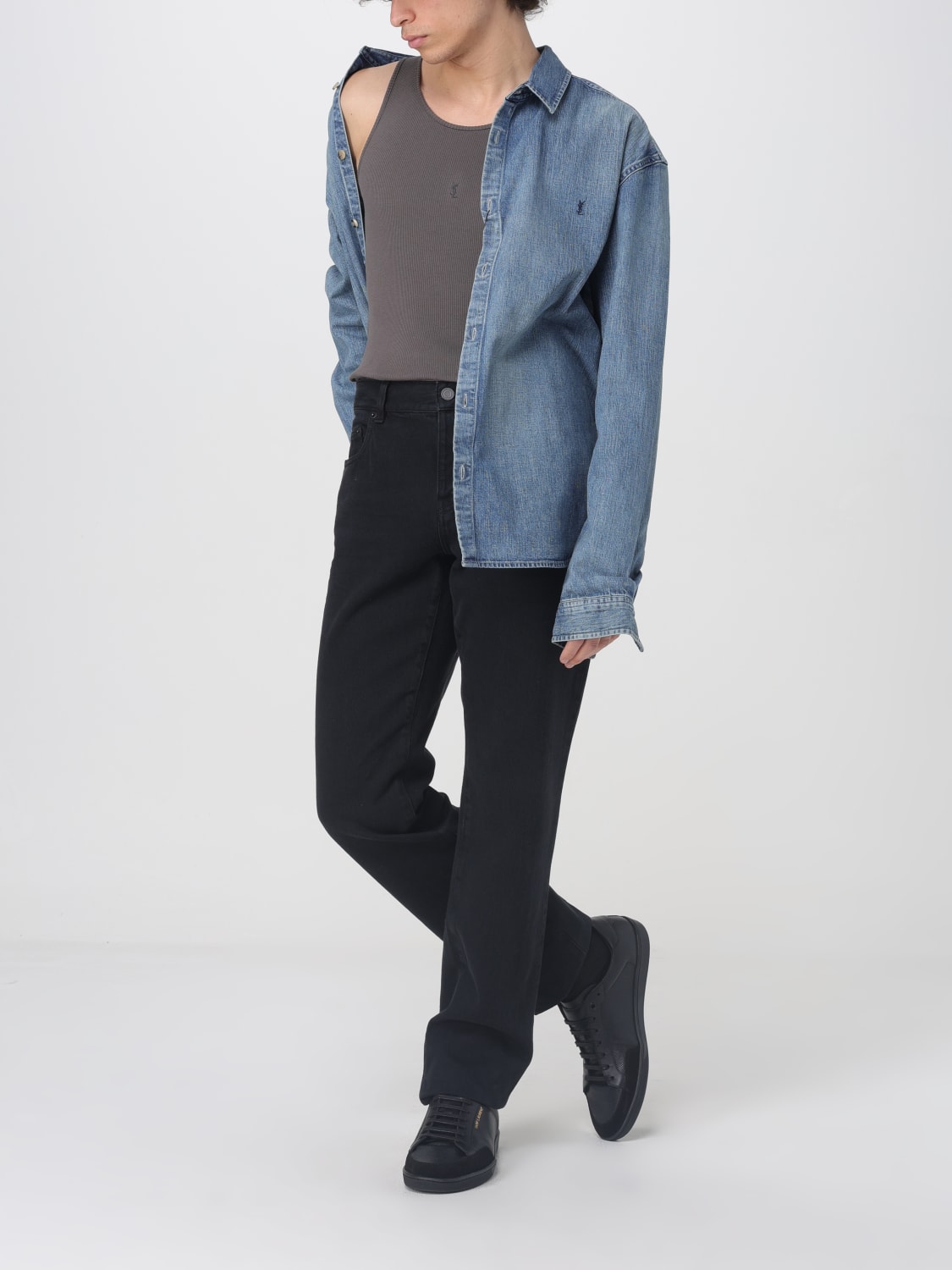 SAINT LAURENT JEANS: Jeans men Saint Laurent, Black - Img 2