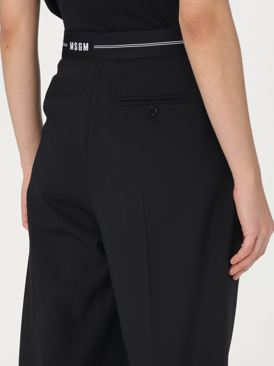 パンツ MSGM Woman Pants Black 3841MDP03257127 99 MSGM: Pants woman - Black | MSGM pants 3841MDP13257127