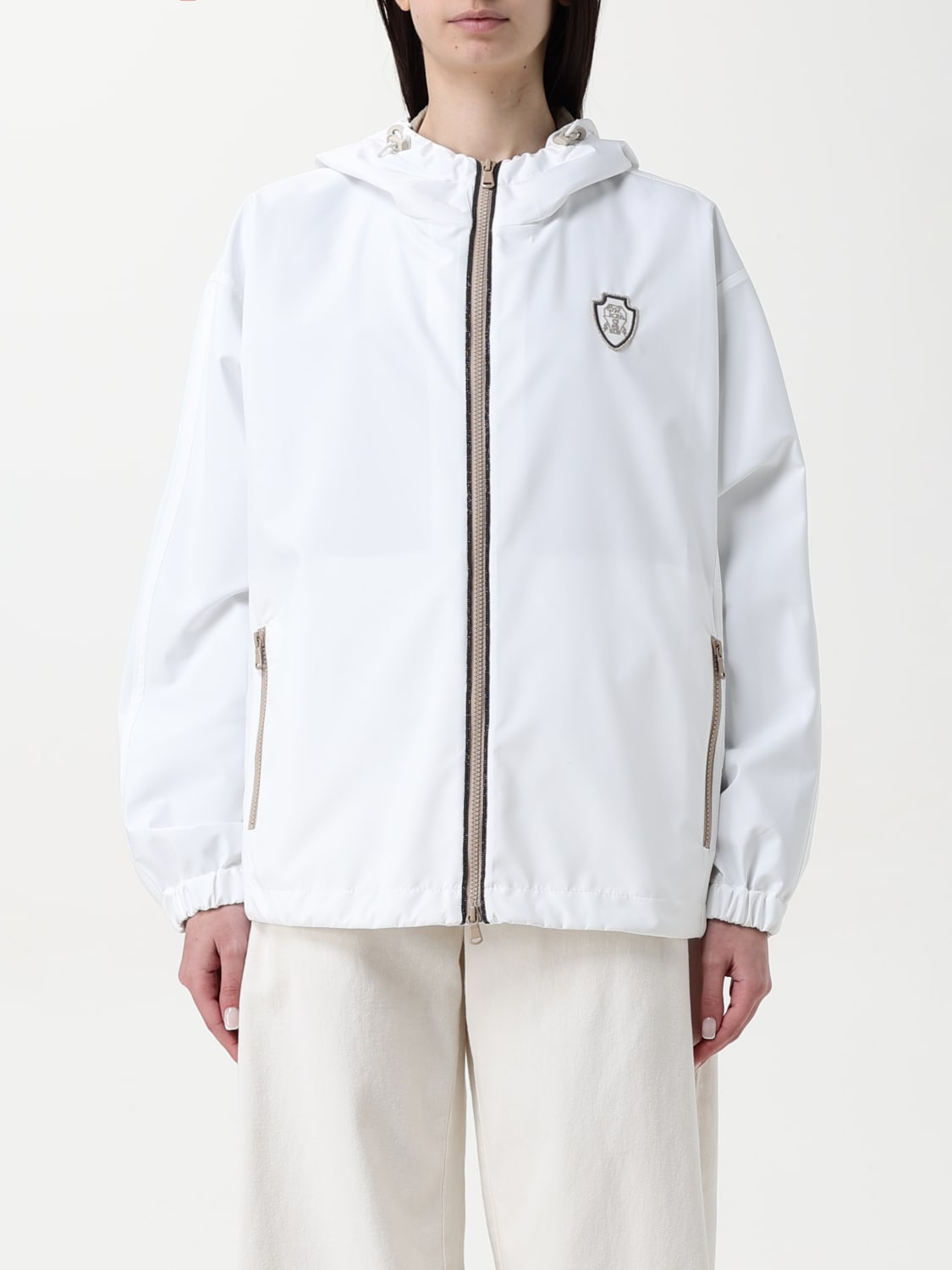 ジャケット BRUNELLO CUCINELLI Woman Jacket Grey MLV110210 C072 Brunello Cucinelli Virgin wool flannel down jacket with