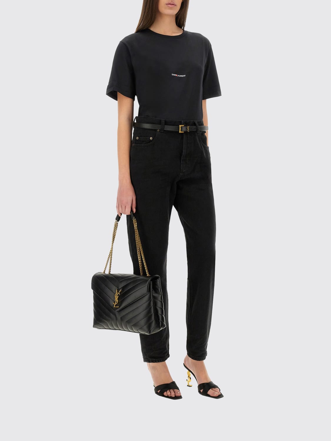 SAINT LAURENT T-SHIRT: T-shirt woman Saint Laurent, Black - Img 2
