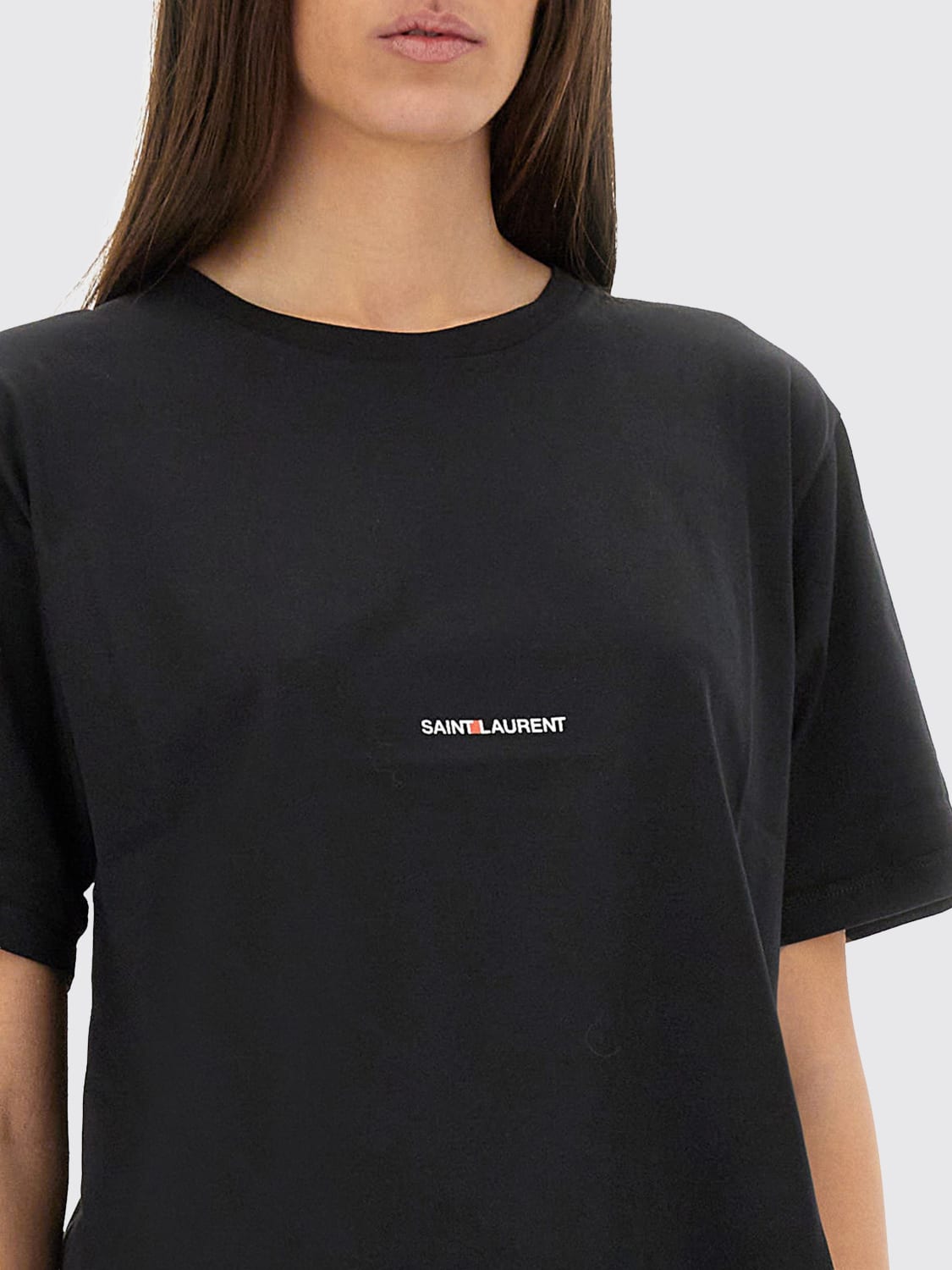 SAINT LAURENT T-SHIRT: T-shirt woman Saint Laurent, Black - Img 4