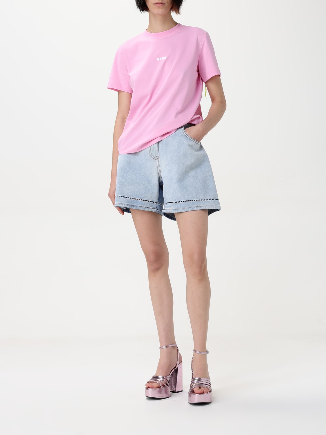 MSGM T-SHIRT: T-shirt woman MSGM, Pink - Img 2