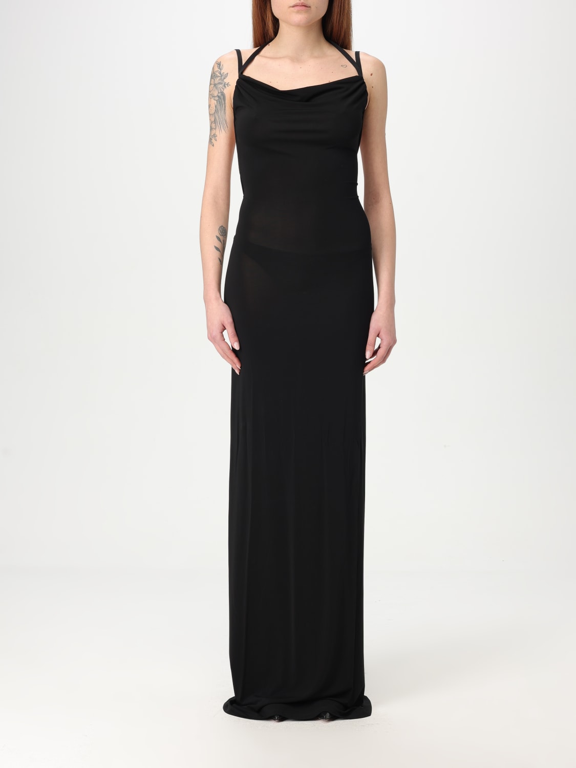 ワンピース MARINE SERRE Woman Dress Black WDR335ACJER0022 BK99 MARINE SERRE: Dress woman - Black | Marine Serre dress