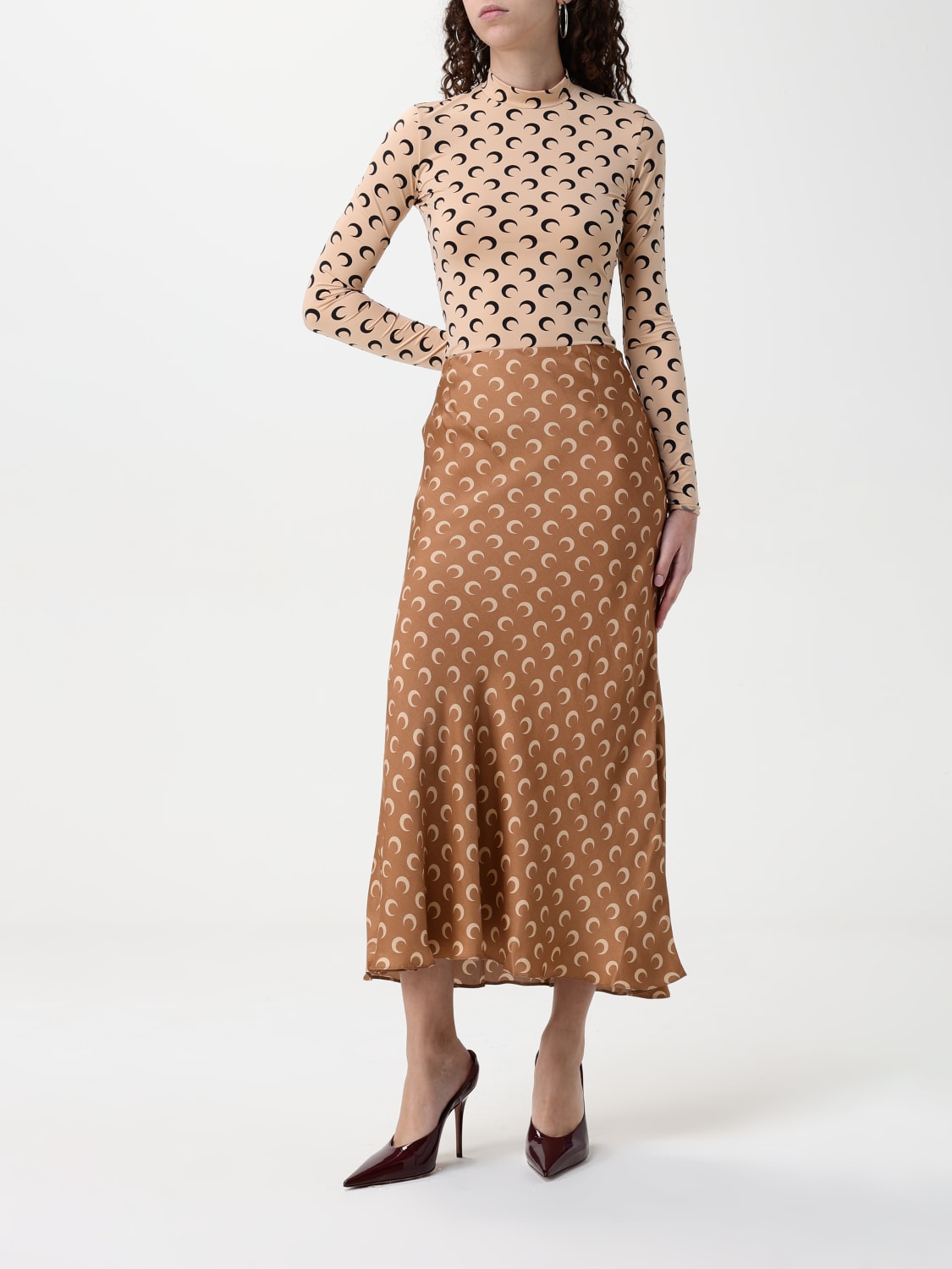 MARINE SERRE ROCK: Rock damen Marine Serre, Camel - Img 2