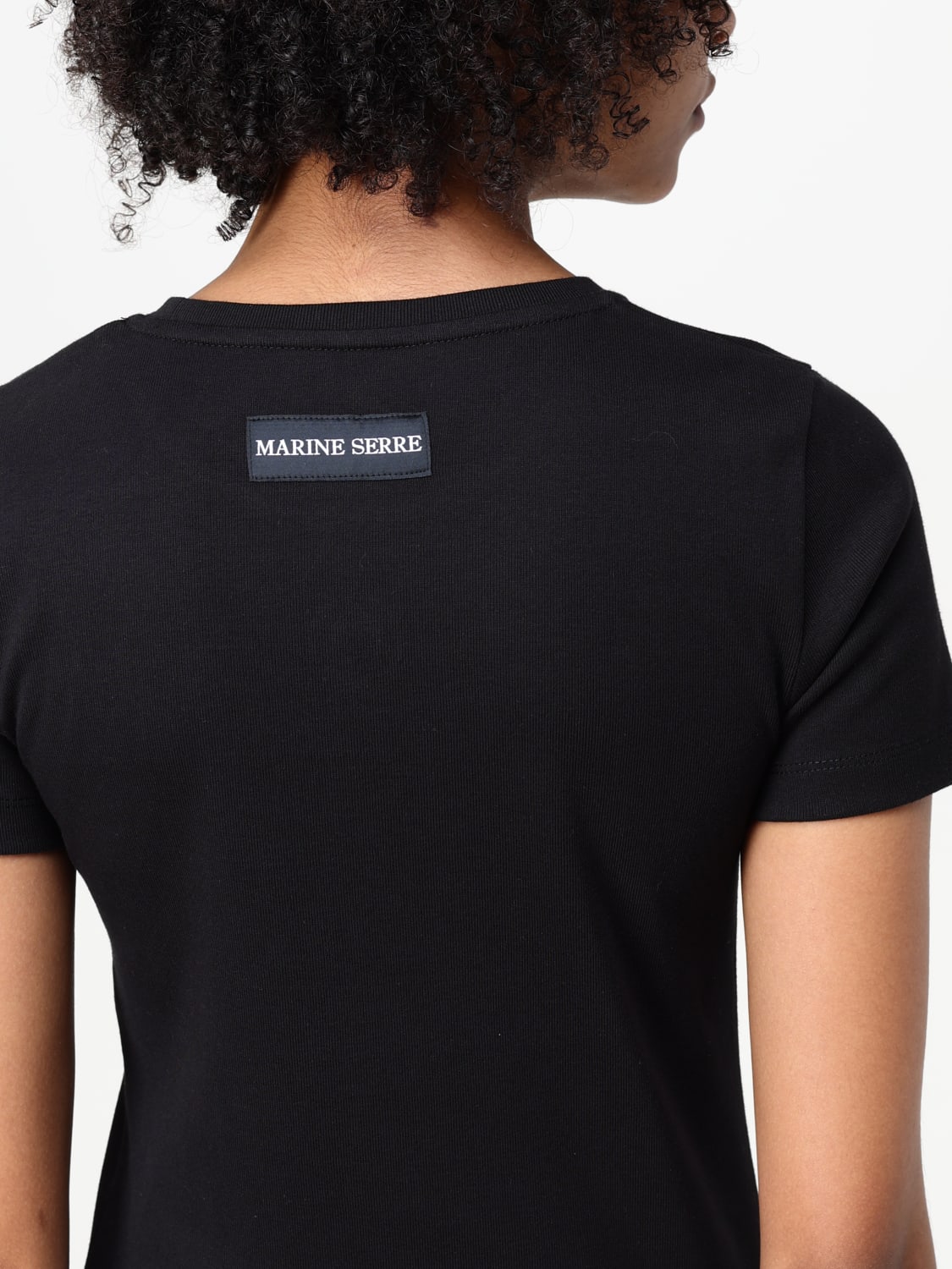 Marine Serre｜ (WTT012ACJER0008 BK99) MARINE SERRE: T-shirt woman - Black | Marine Serre t-shirt