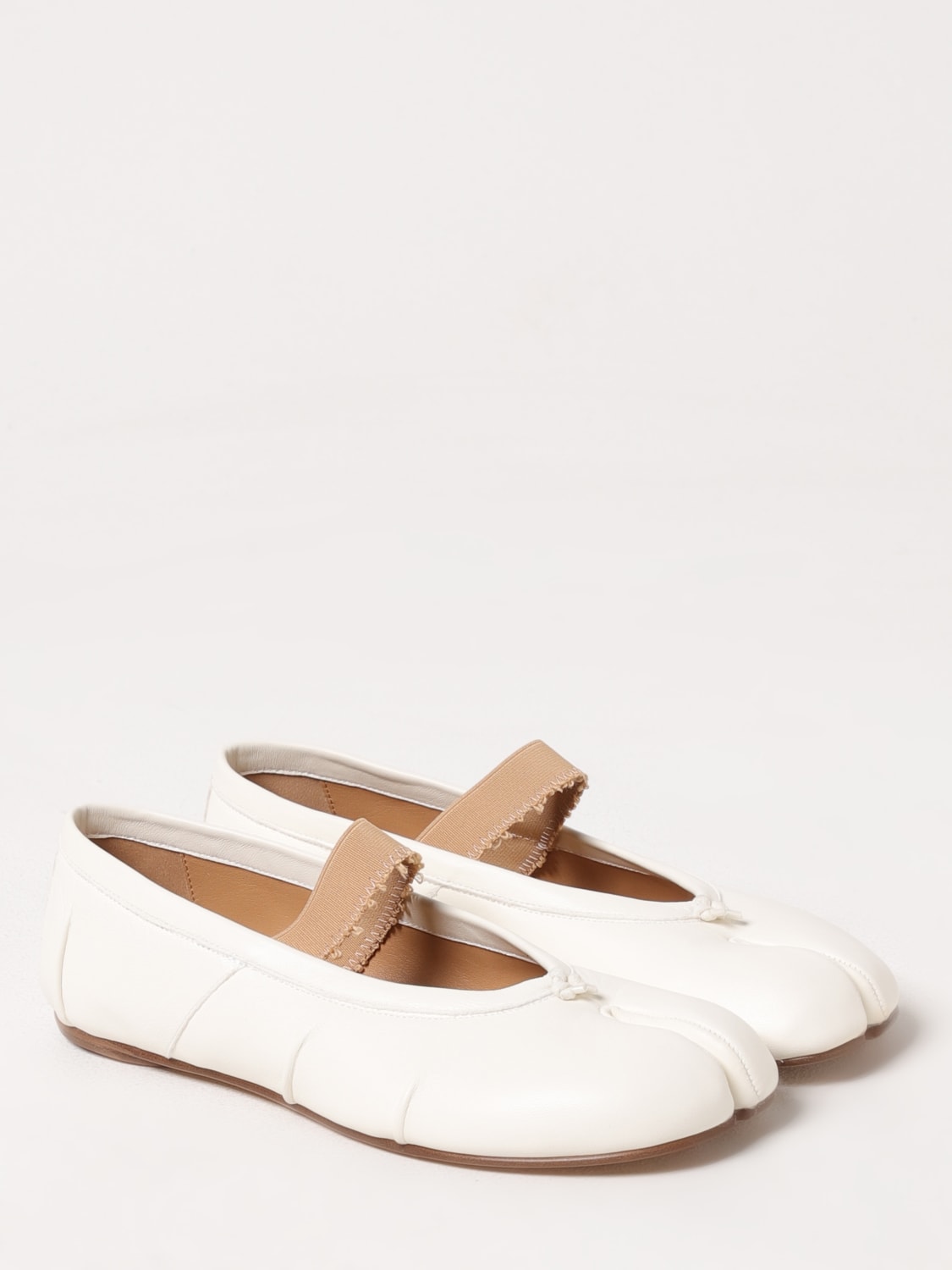 MAISON MARGIELA BALLERINE: Ballerina Tabi Maison Margiela in pelle , Avorio - Img 2