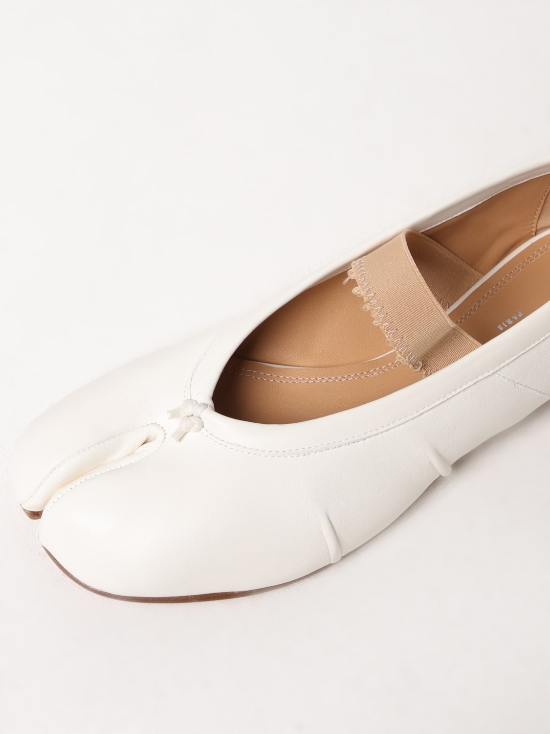 MAISON MARGIELA BALLERINE: Ballerina Tabi Maison Margiela in pelle , Avorio - Img 4