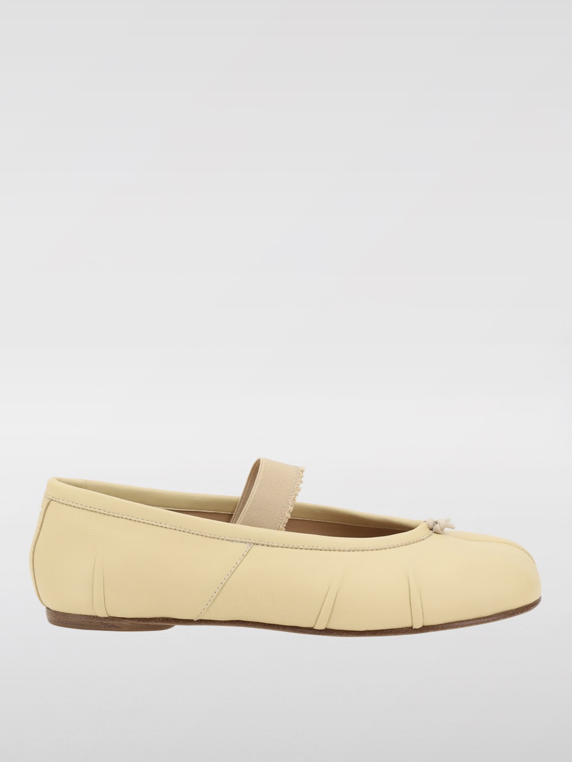 MAISON MARGIELA BALLERINE: Ballerina Tabi Maison Margiela in pelle , Nudo - Img 1