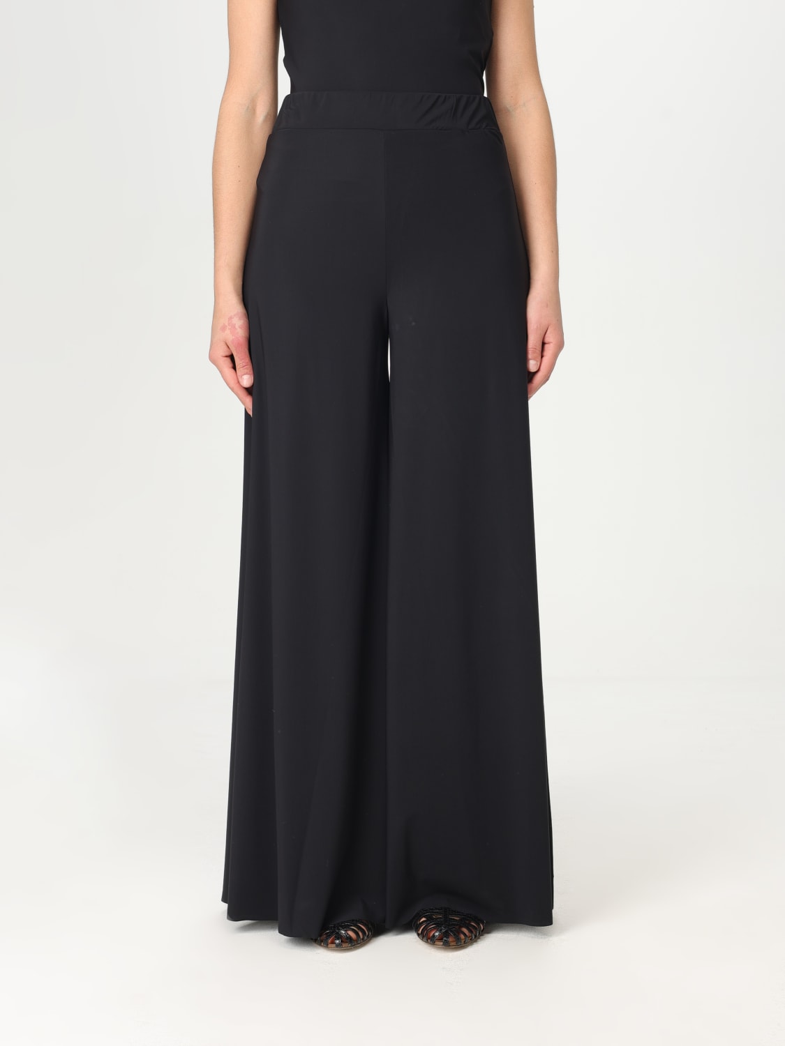 MALIPARMI PANTALONE: Pantalone palazzo Maliparmi in jersey , Nero - Img 1