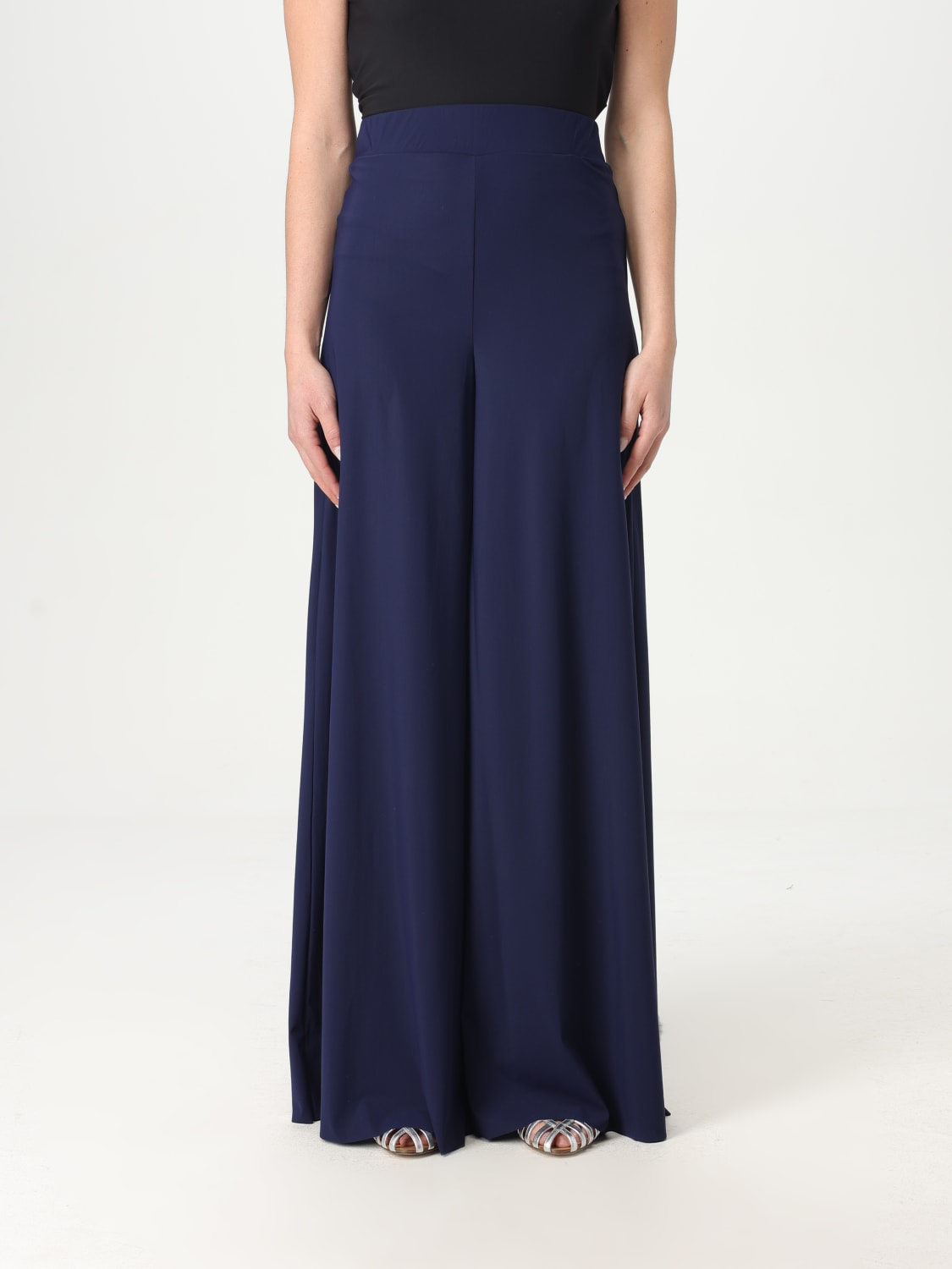 MALIPARMI PANTALONE: Pantalone palazzo Maliparmi in jersey , Blue Navy - Img 1