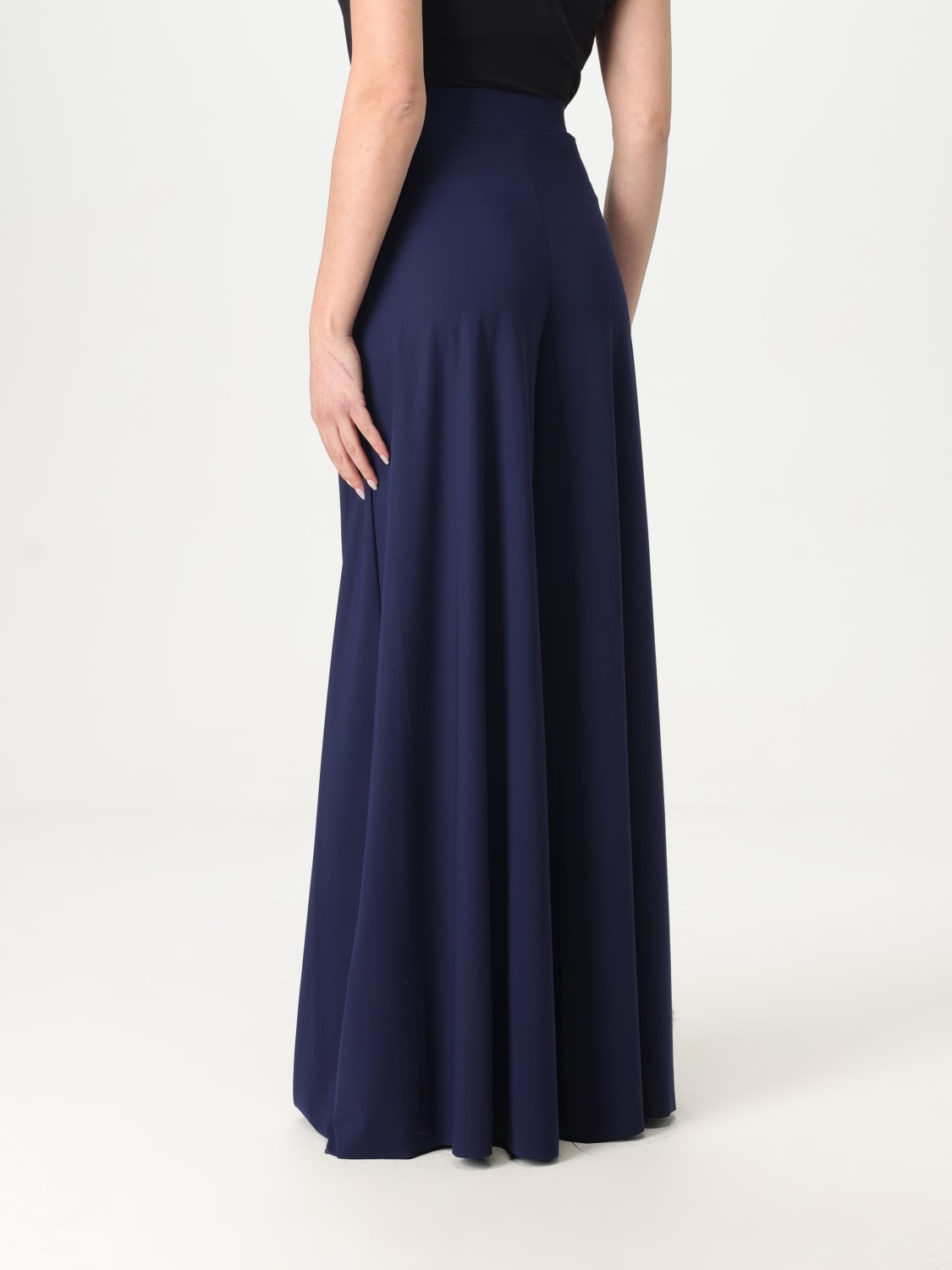 MALIPARMI PANTALONE: Pantalone palazzo Maliparmi in jersey , Blue Navy - Img 2