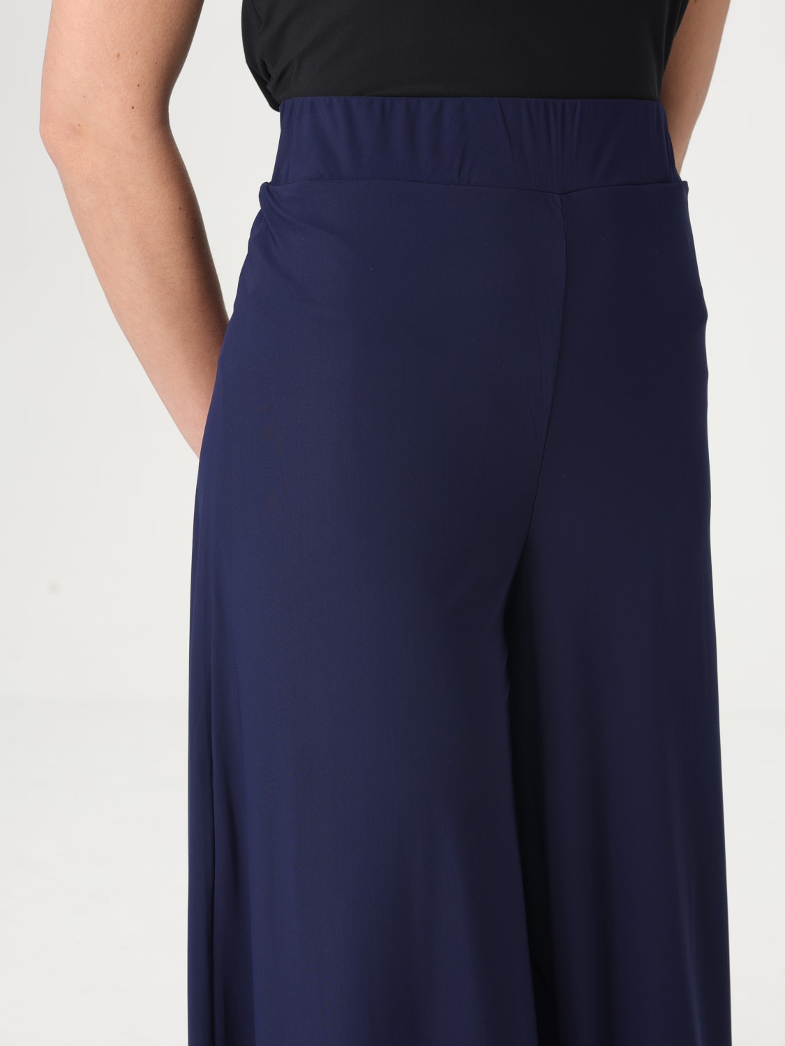 MALIPARMI PANTALONE: Pantalone palazzo Maliparmi in jersey , Blue Navy - Img 3