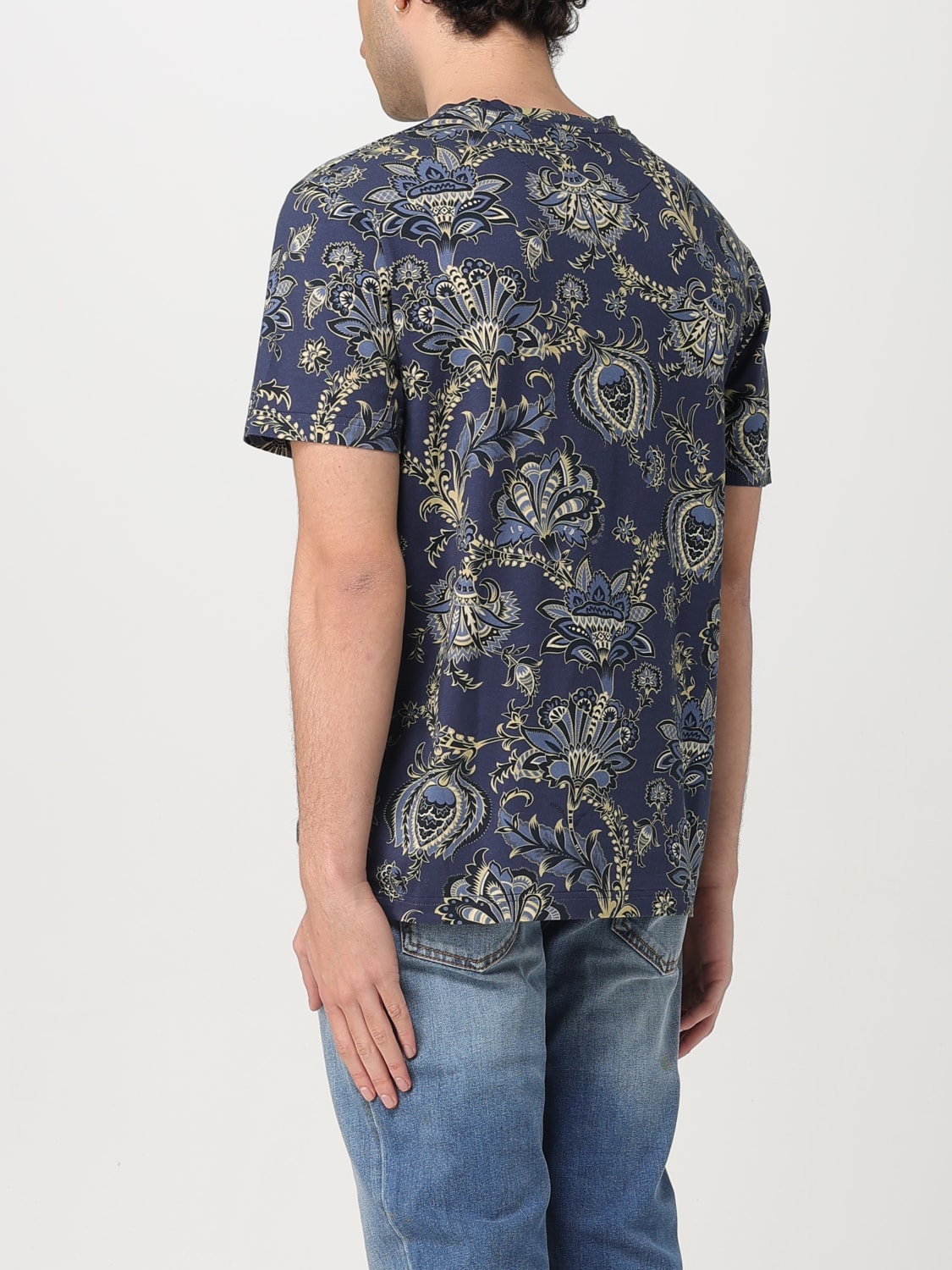 ETRO: T-shirt men - Navy | Etro t-shirt MRMA0002AK576 online