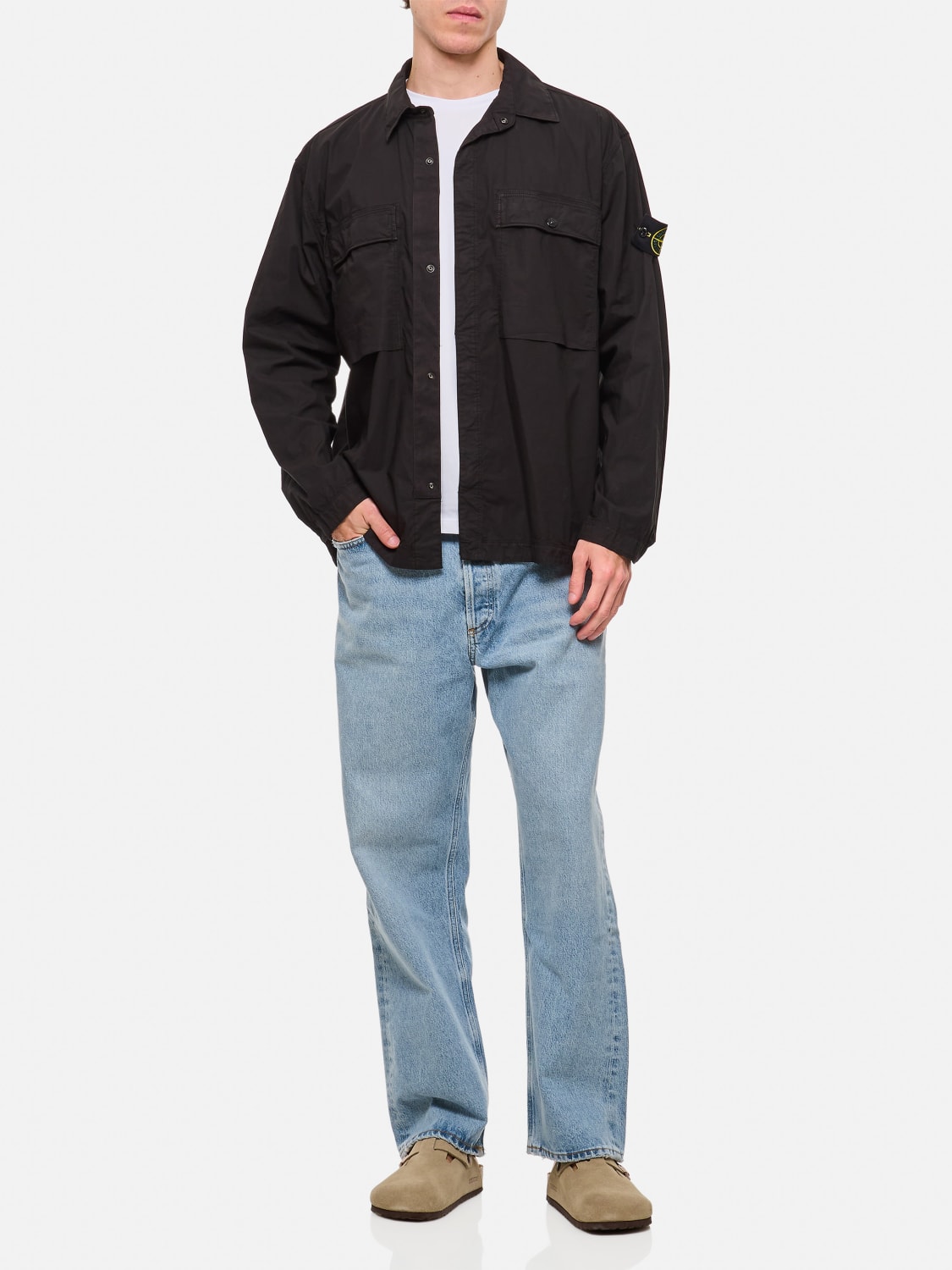 STONE ISLAND：シャツ メンズ - ブラック | GIGLIO.COM